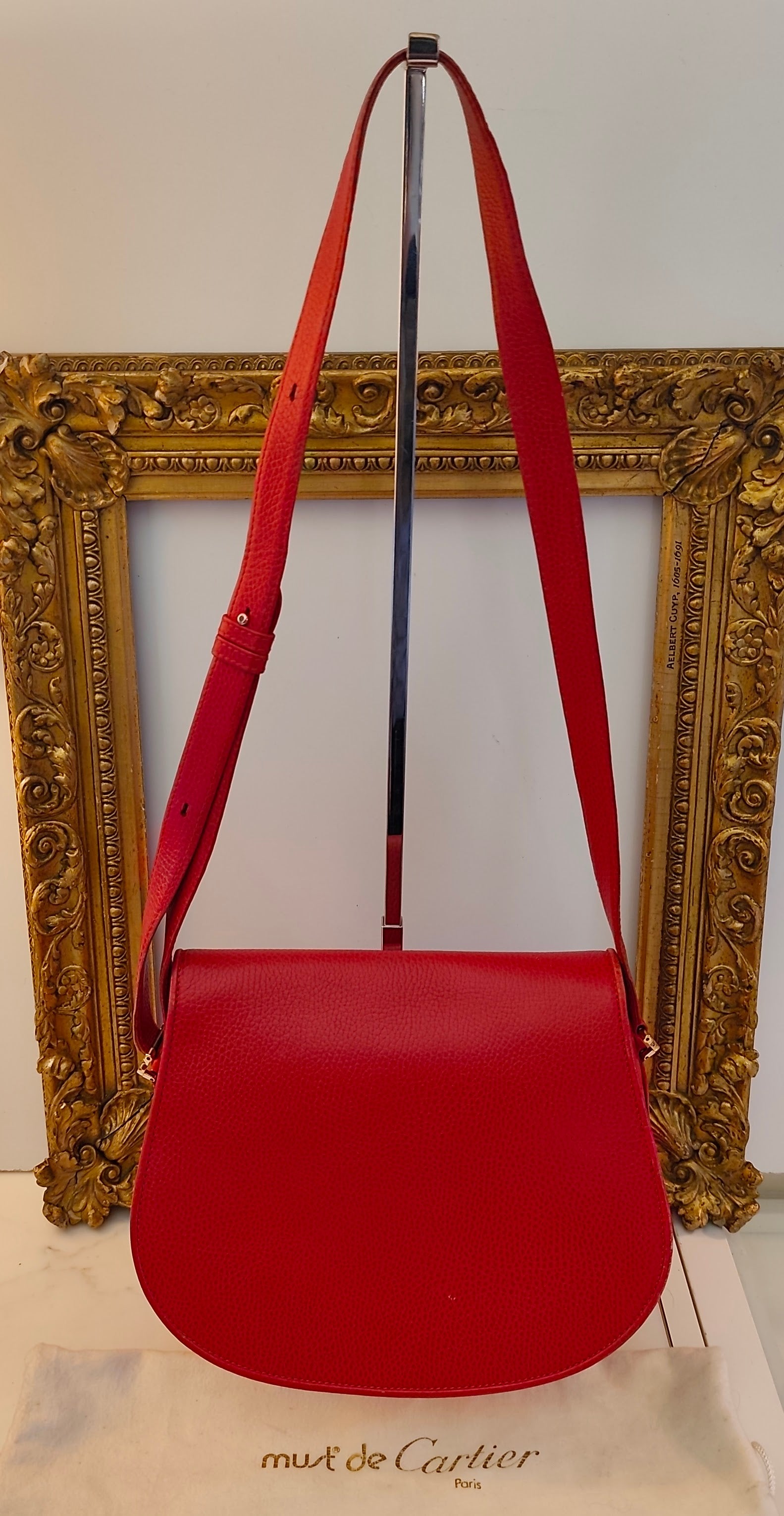 Cartier - Borsa a Spalla o Tracolla in Pelle Rossa