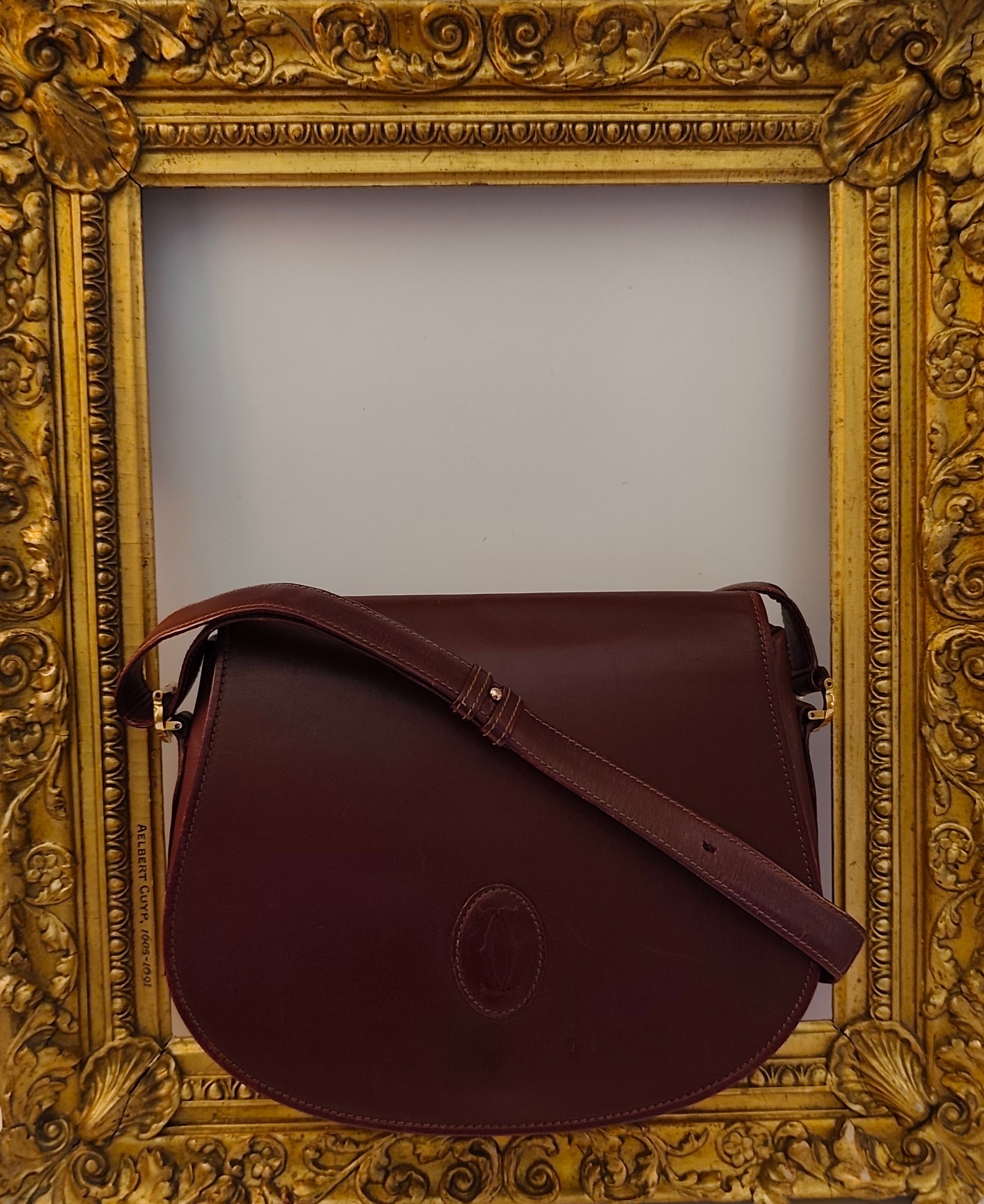Cartier - Borsa a Spalla o Tracolla in Pelle Bordeaux