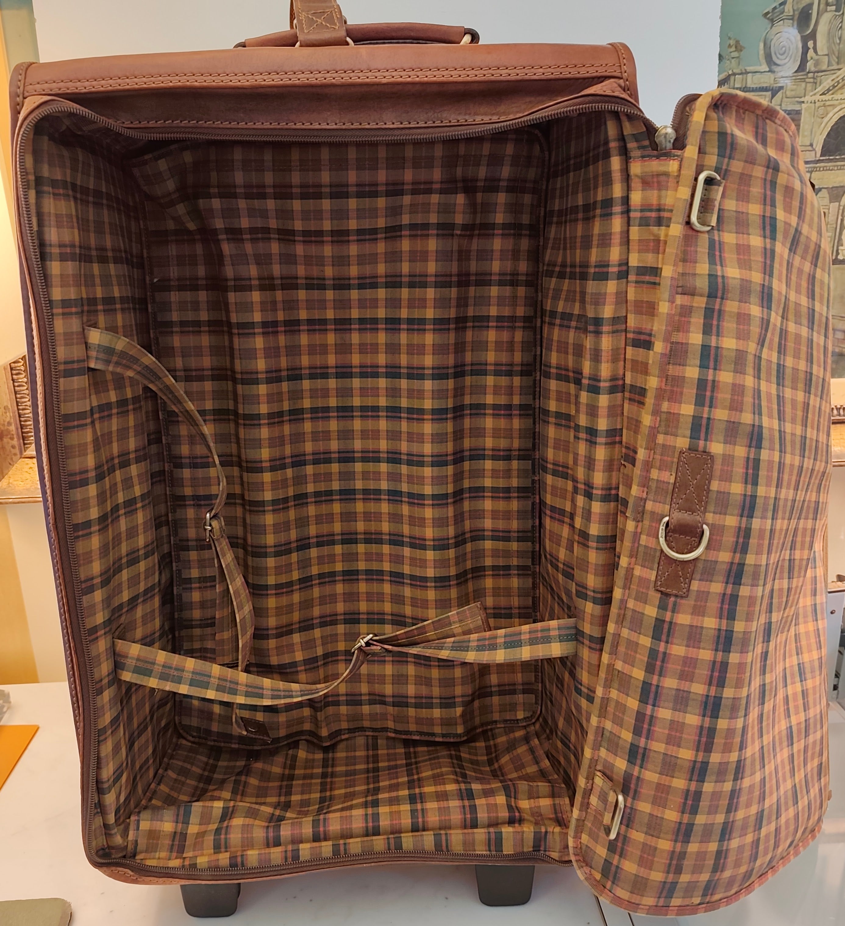 The Bridge - Trolley Valigia Rigida in Pelle Linea Story Doppia Portabilità