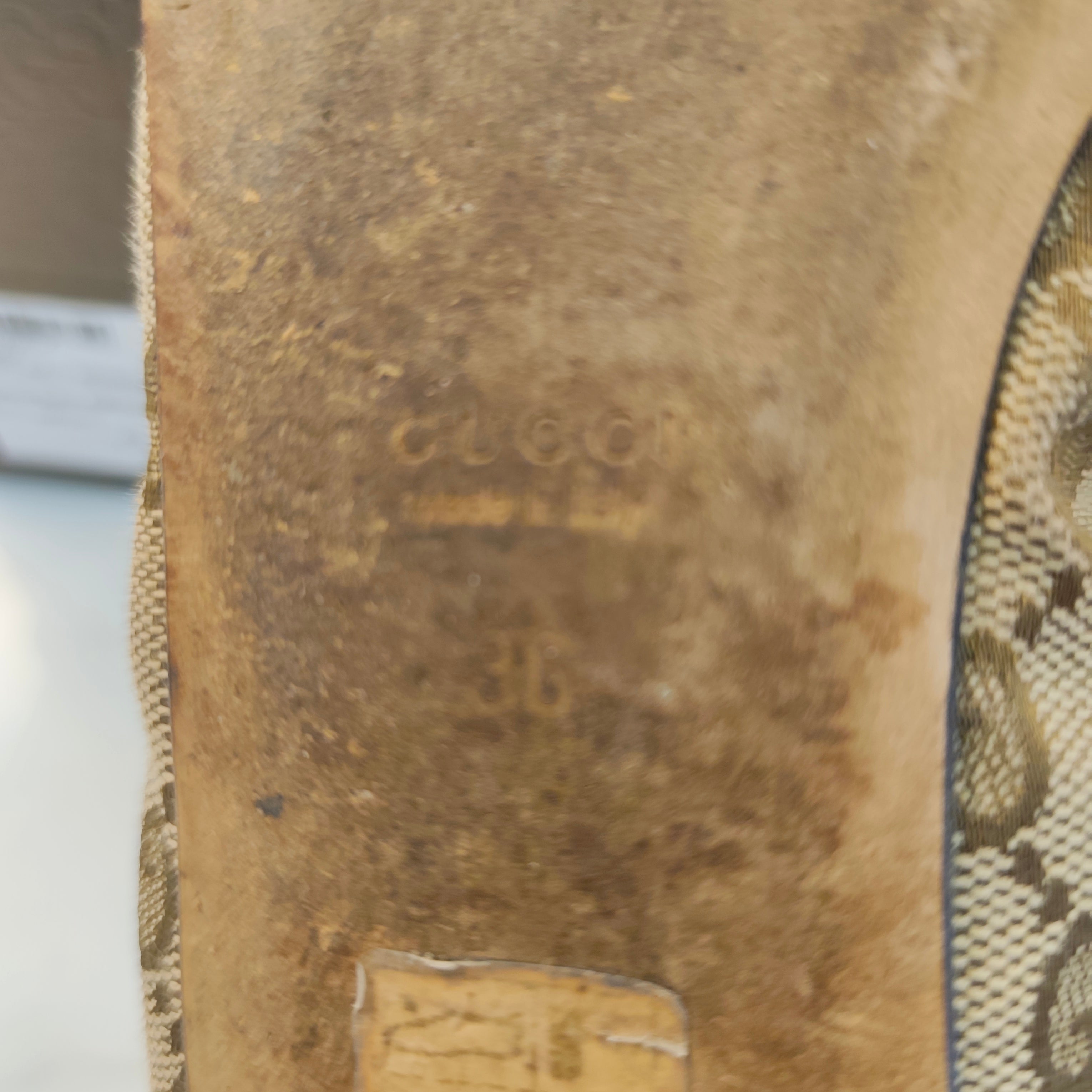 Gucci - Ballerine in Tessuto “GG” e Pelle con Morsetto in Bambù