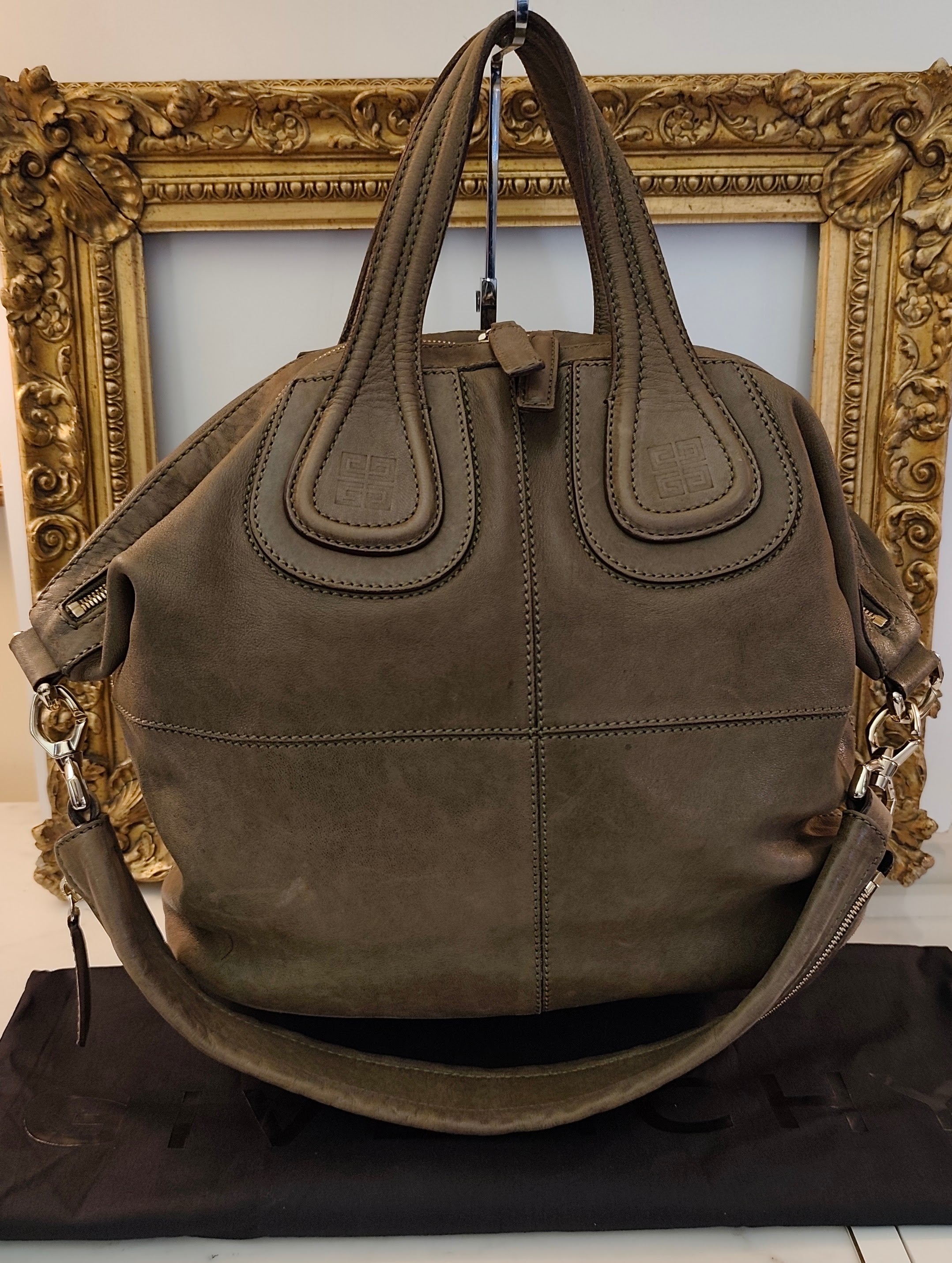 Givenchy - Nightingale Borsa Tote in Pelle Kaki