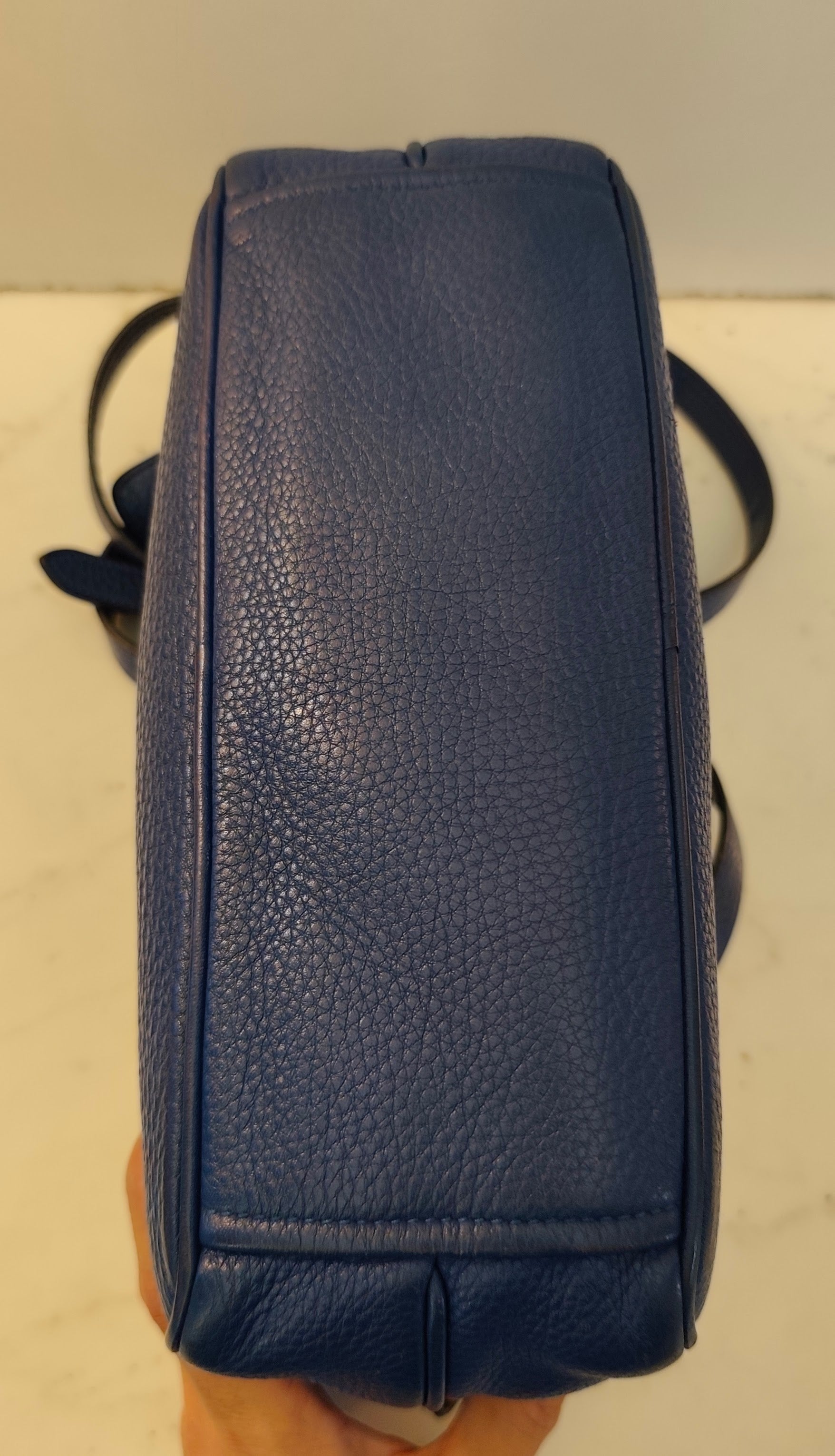 Prada - Camera Bag Postina Doppia in Pelle Blu Royal
