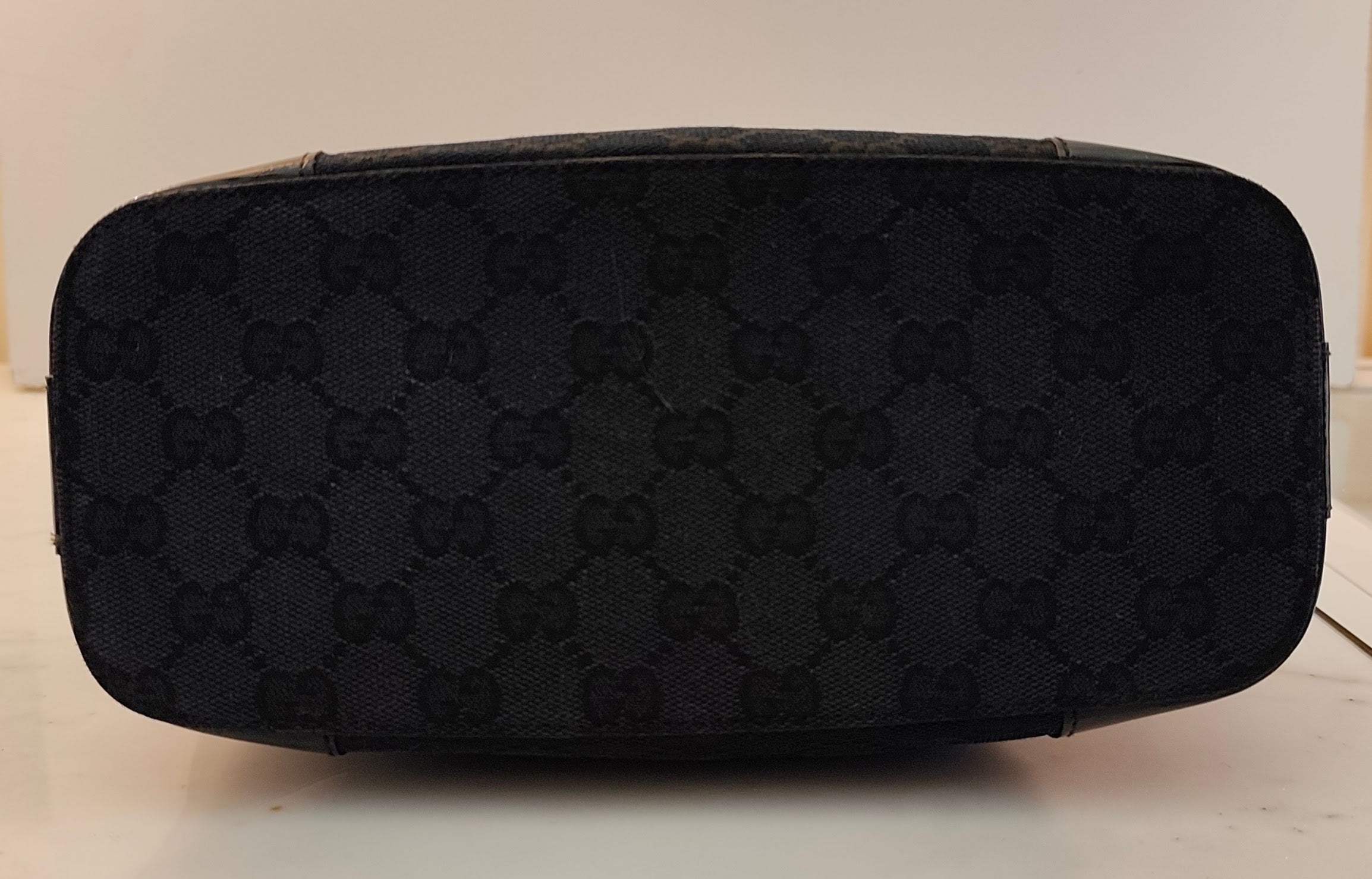 Gucci - Jackie Hobo Bag in Canvas GG Nero e Dettagli in Pelle Lucida