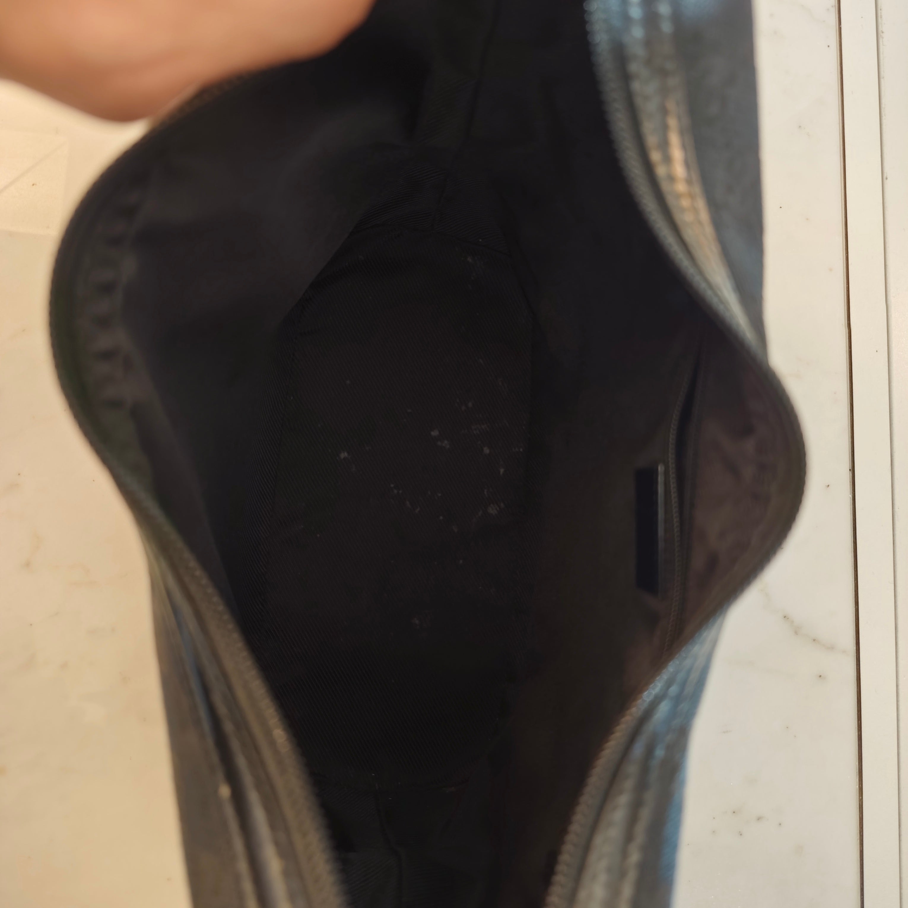 Gucci - Jackie Hobo Bag in Canvas GG Nero e Dettagli in Pelle Lucida