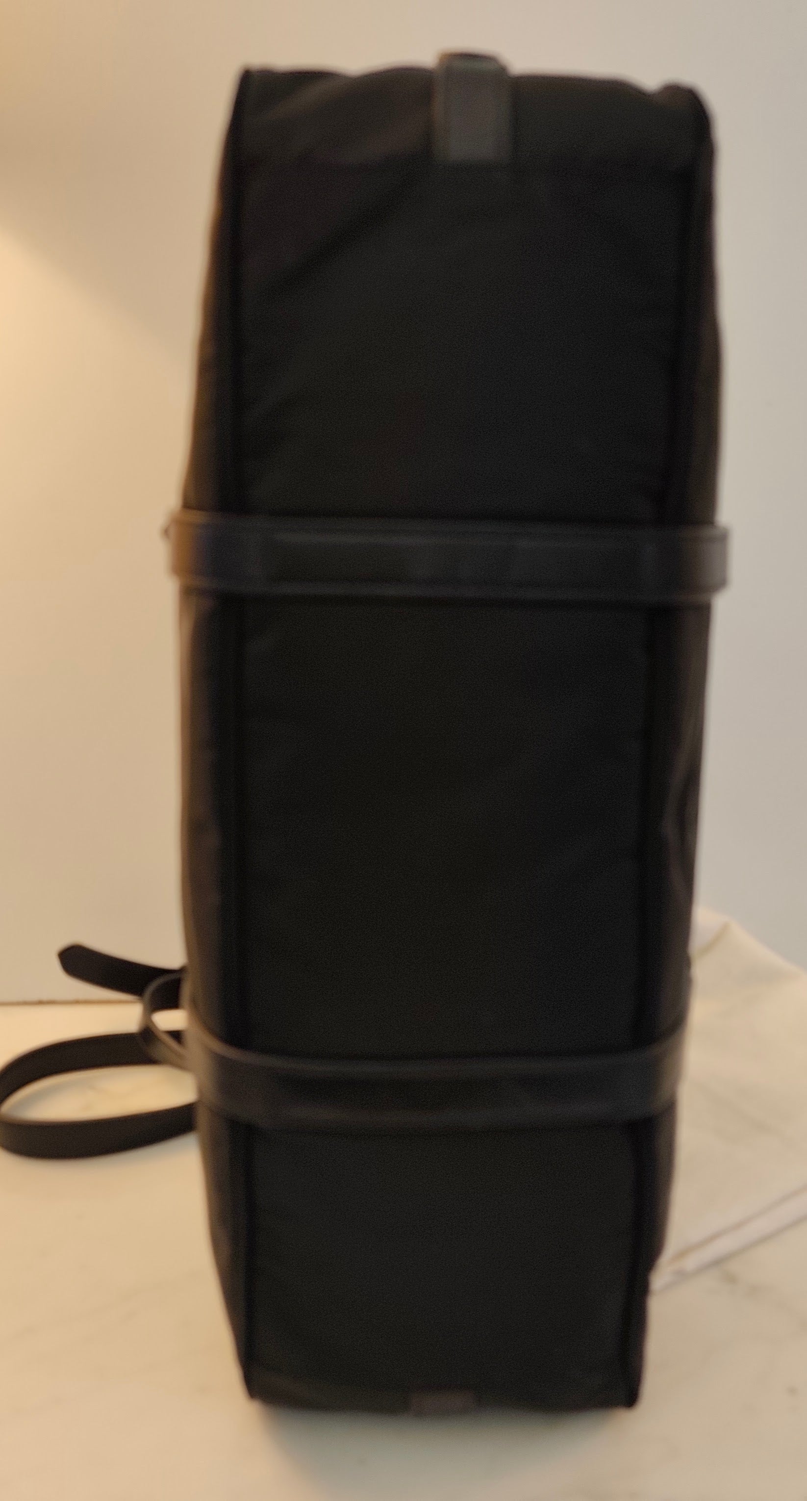 Prada - Bauletto Espandibile - Tote Bag Nylon Nero con Tracolla