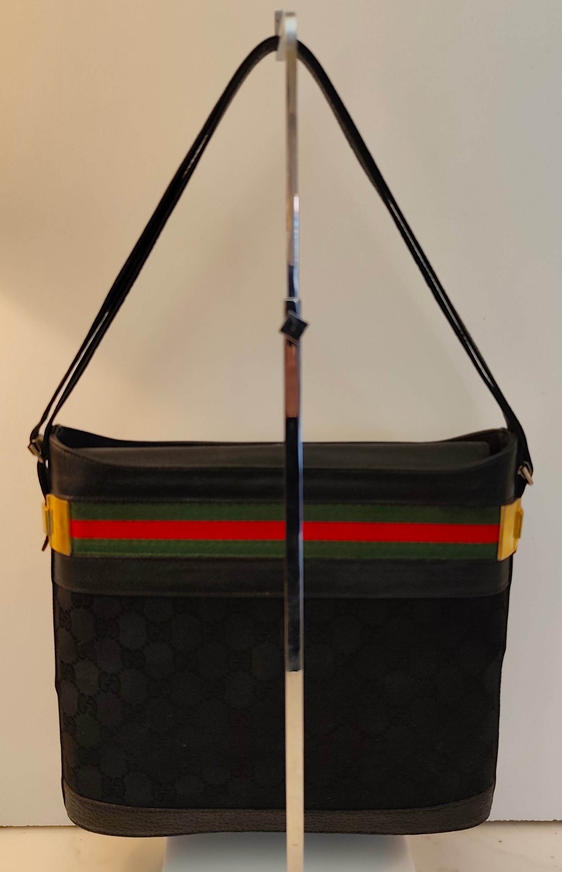 Gucci - Secchiello Ophidia Ovale "GG" Supreme Nero
