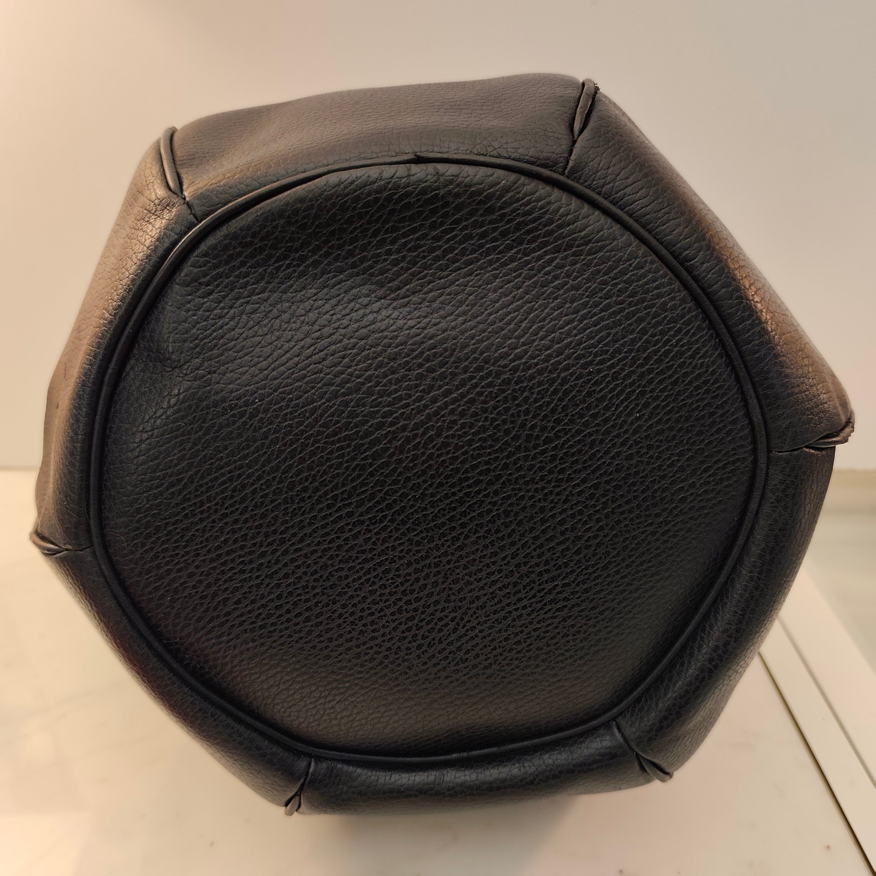 CARTIER - Secchiello Bombato Double-face Pelle Blu Vintage