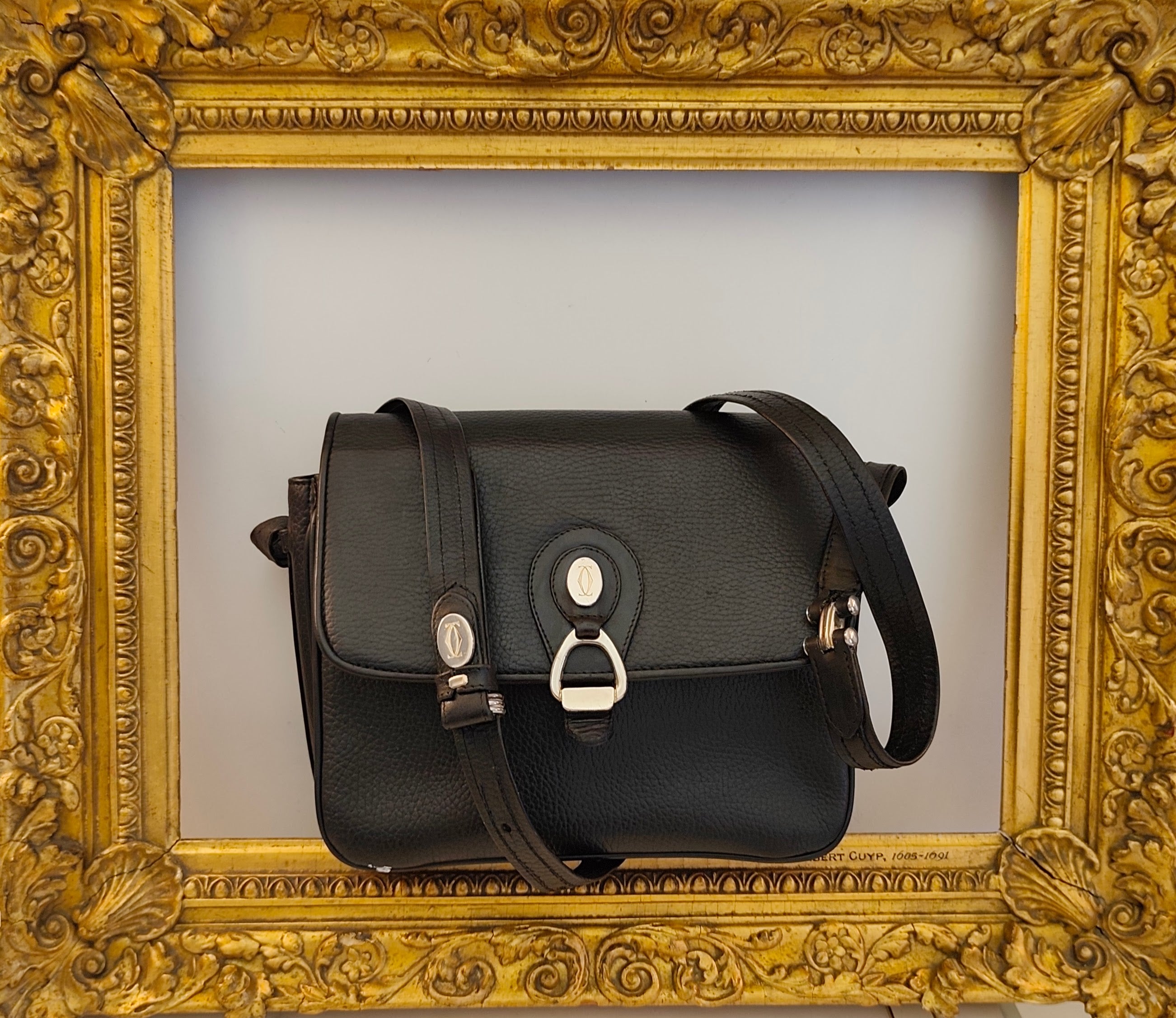 Cartier – Camera Bag Vintage in Pelle Nera