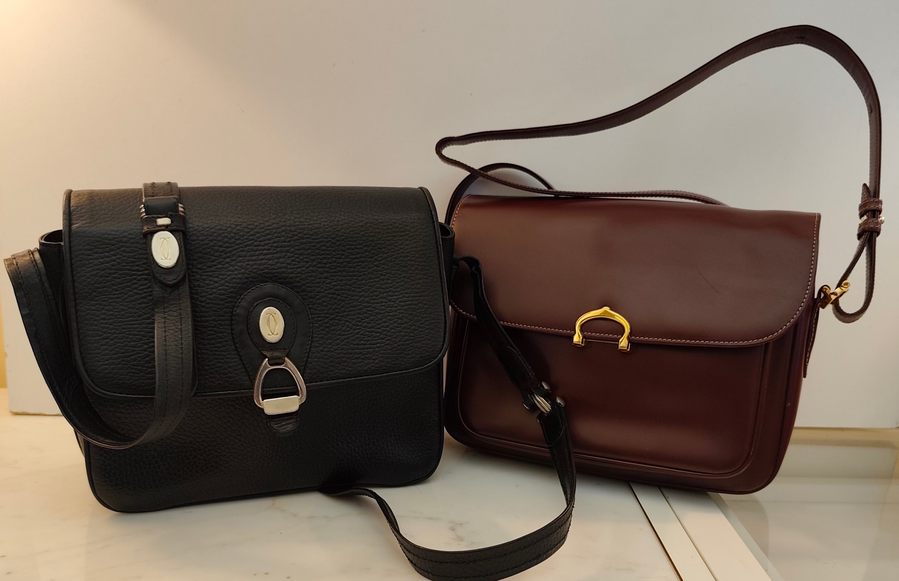 Cartier – Camera Bag Vintage in Pelle Nera