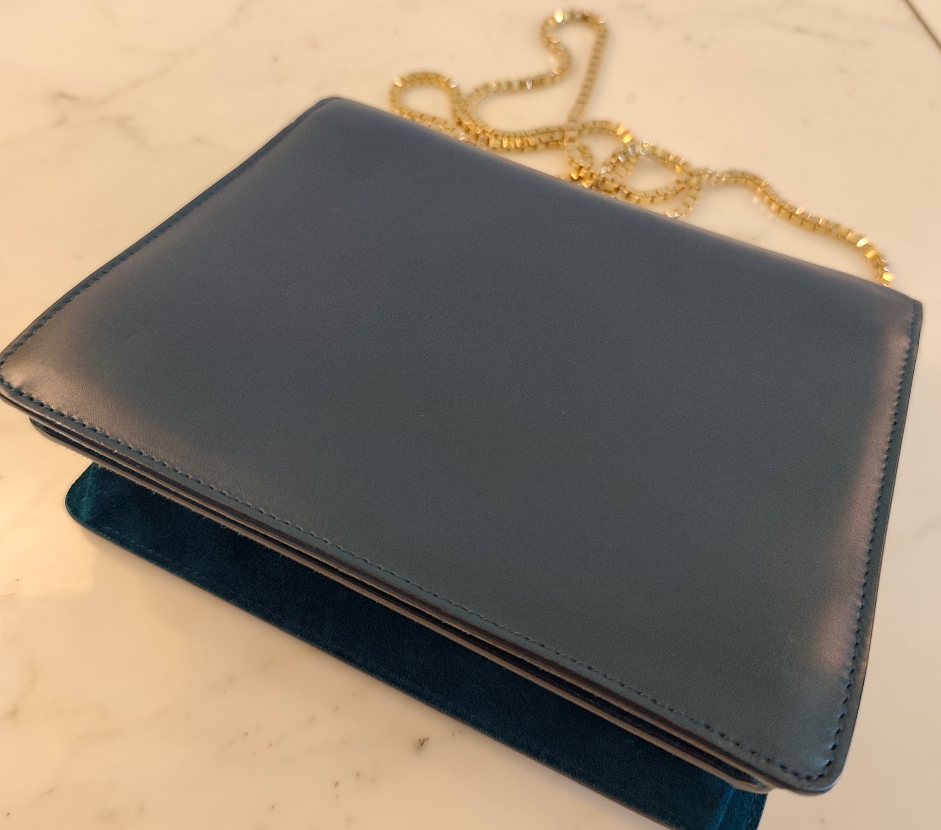 Salvatore Ferragamo – Borsetta “Thalia” in Pelle e Camoscio Ottanio