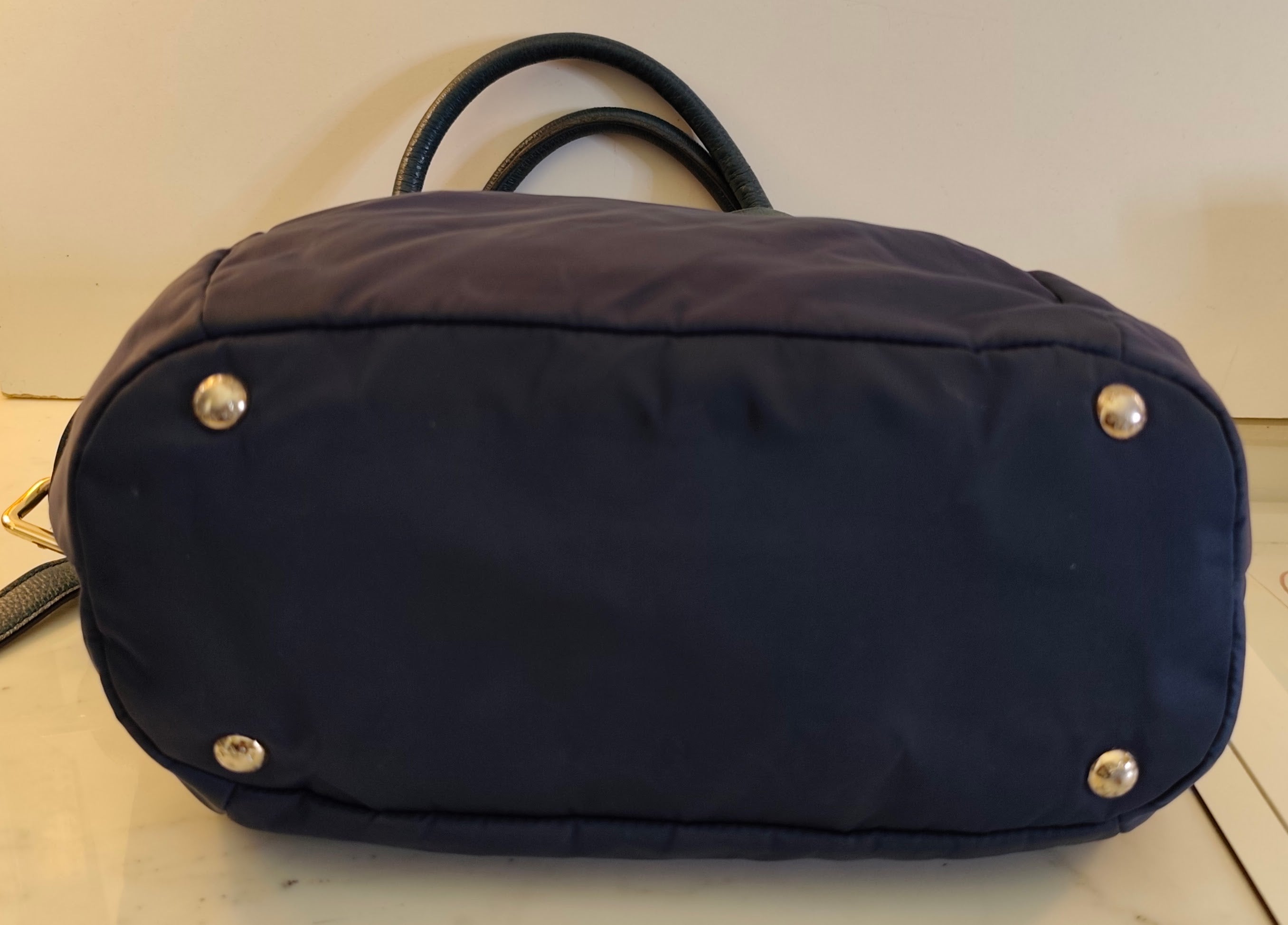 Prada – Borsa Tote Shopper a Sacco Nylon e Pelle Ottanio