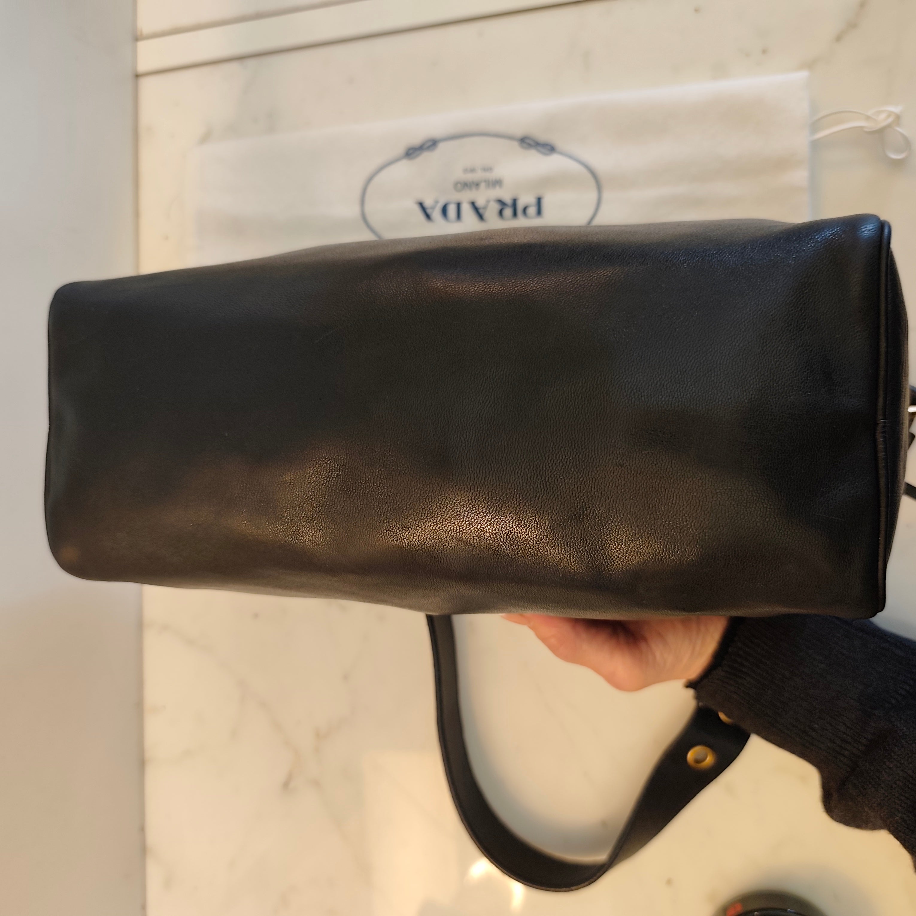 Prada – Bauletto Re-Edition 2024 in Pelle di Vitello Nera