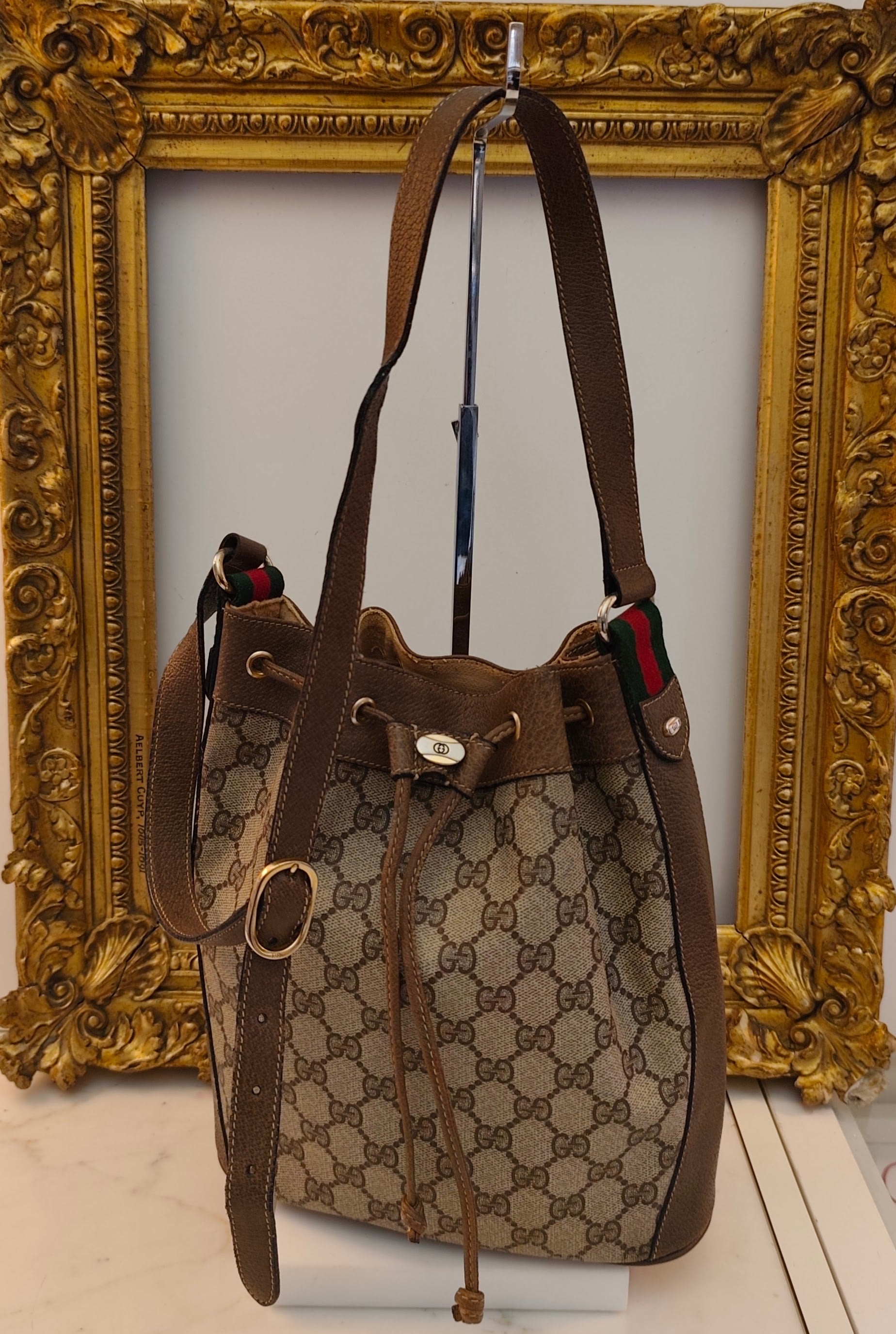 Gucci - Ophidia Borsa Secchiello “GG Supreme” Beige Vintage