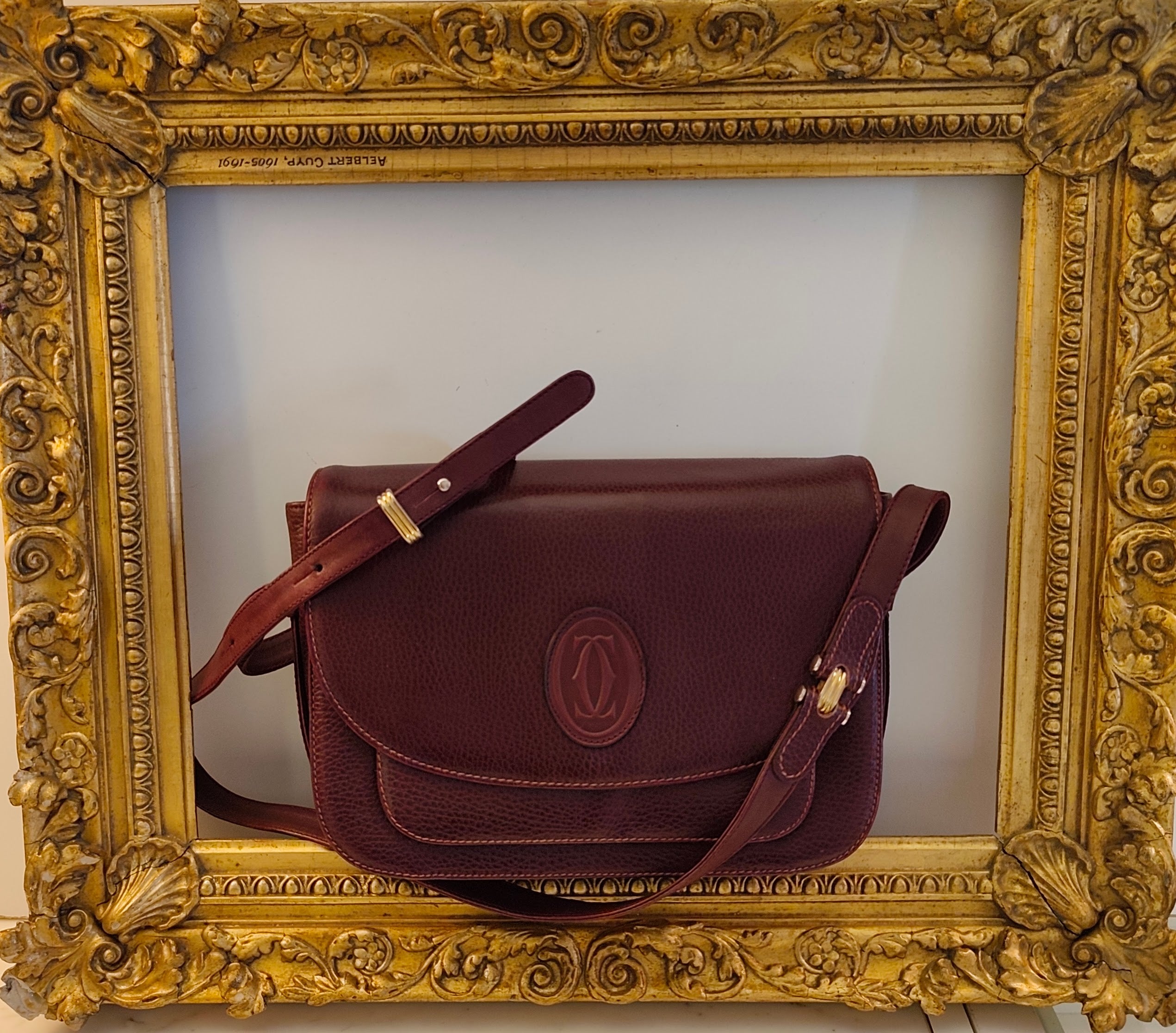 Cartier – Camera Bag a Spalla Vintage Bordeaux