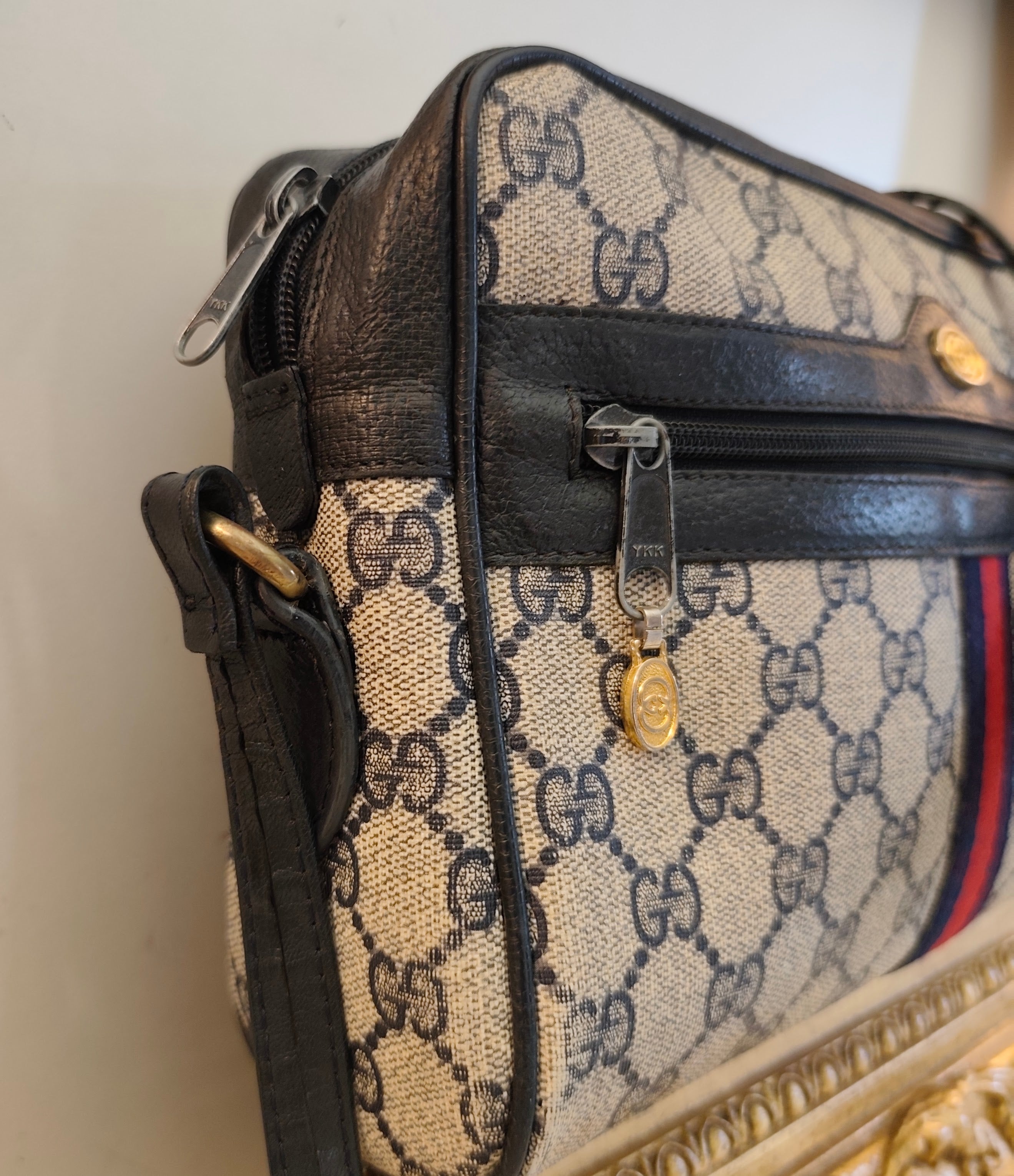 Gucci - Ophidia Camera Bag a Tracolla "GG" Supreme Blu Vintage
