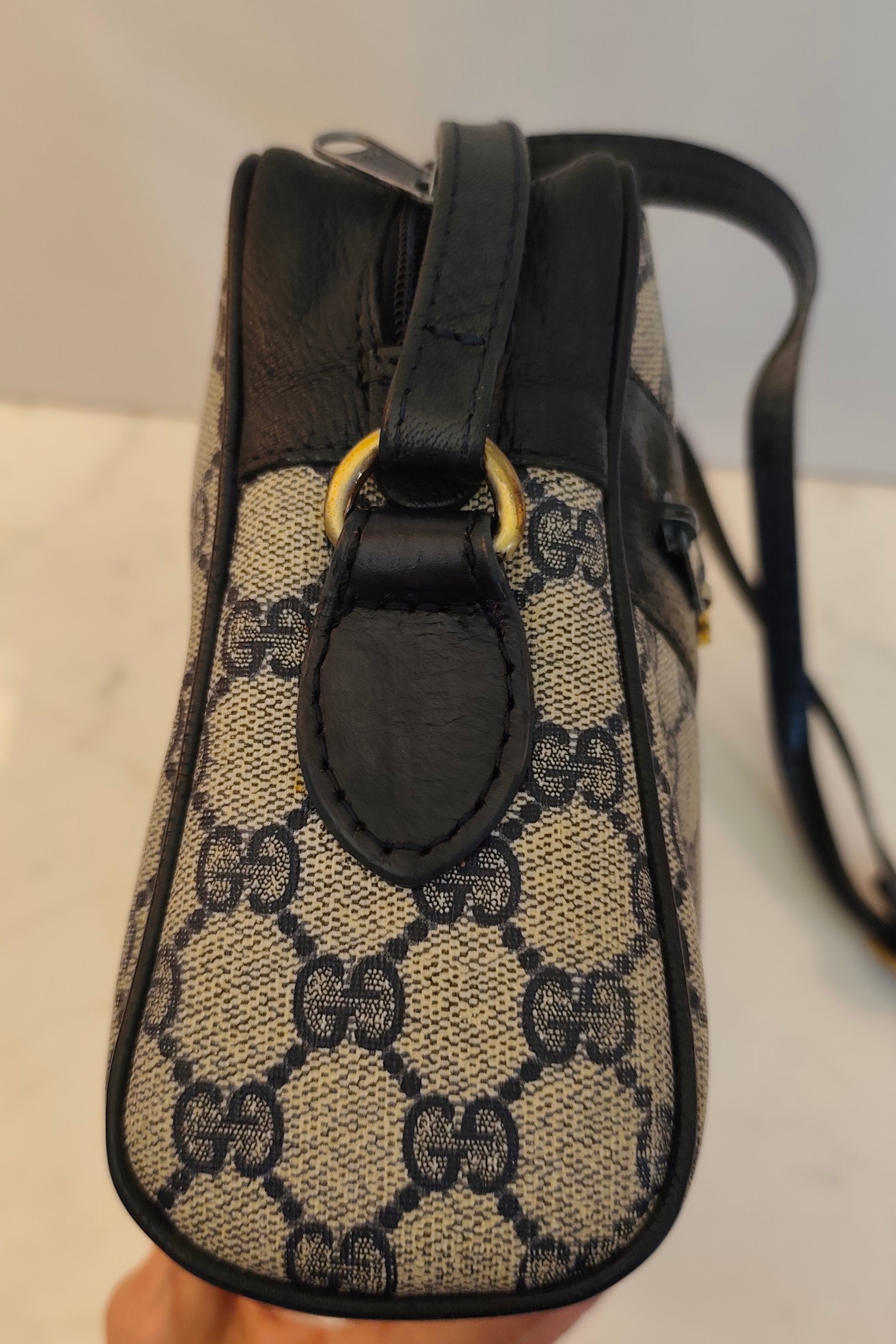 Gucci - Ophidia Camera Bag a Tracolla "GG" Supreme Blu Vintage