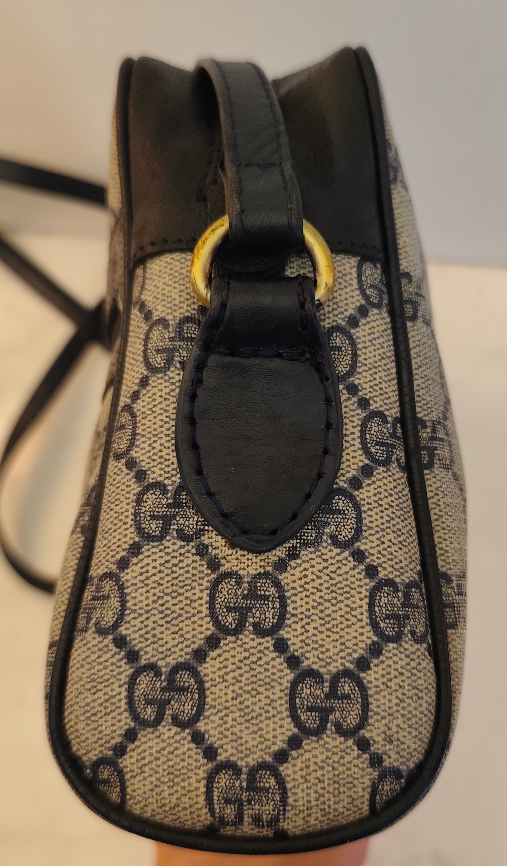 Gucci - Ophidia Camera Bag a Tracolla "GG" Supreme Blu Vintage
