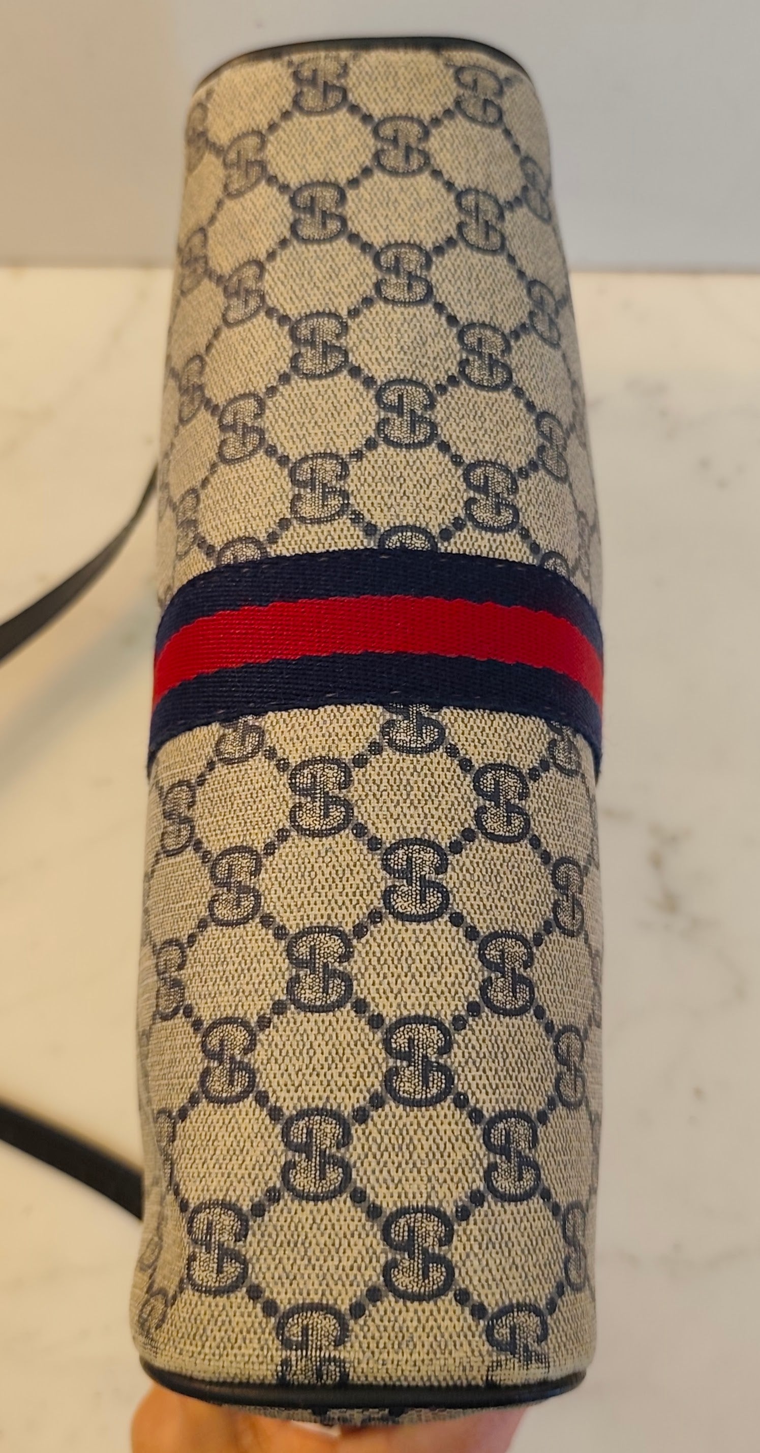 Gucci - Ophidia Camera Bag a Tracolla "GG" Supreme Blu Vintage