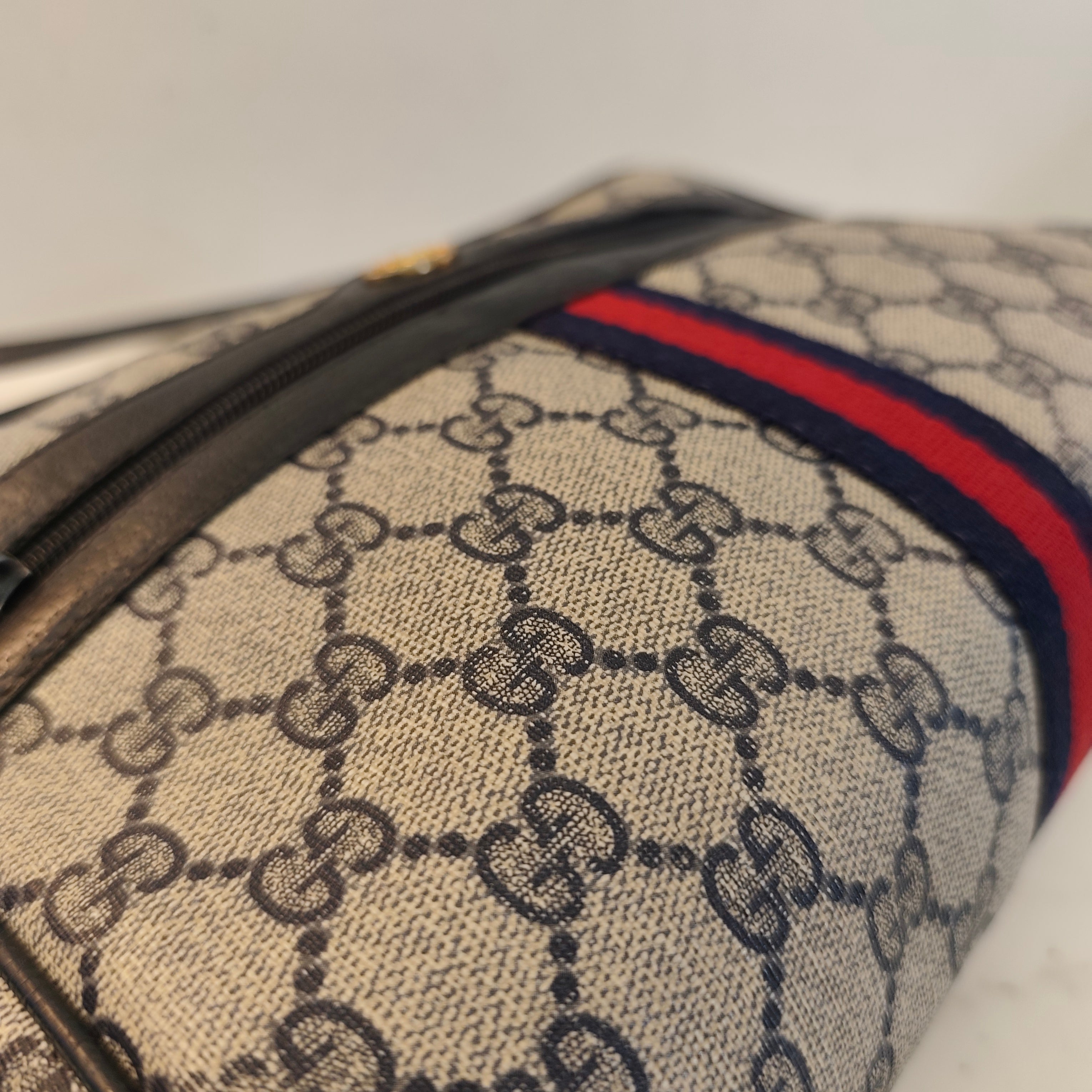 Gucci - Ophidia Camera Bag a Tracolla "GG" Supreme Blu Vintage