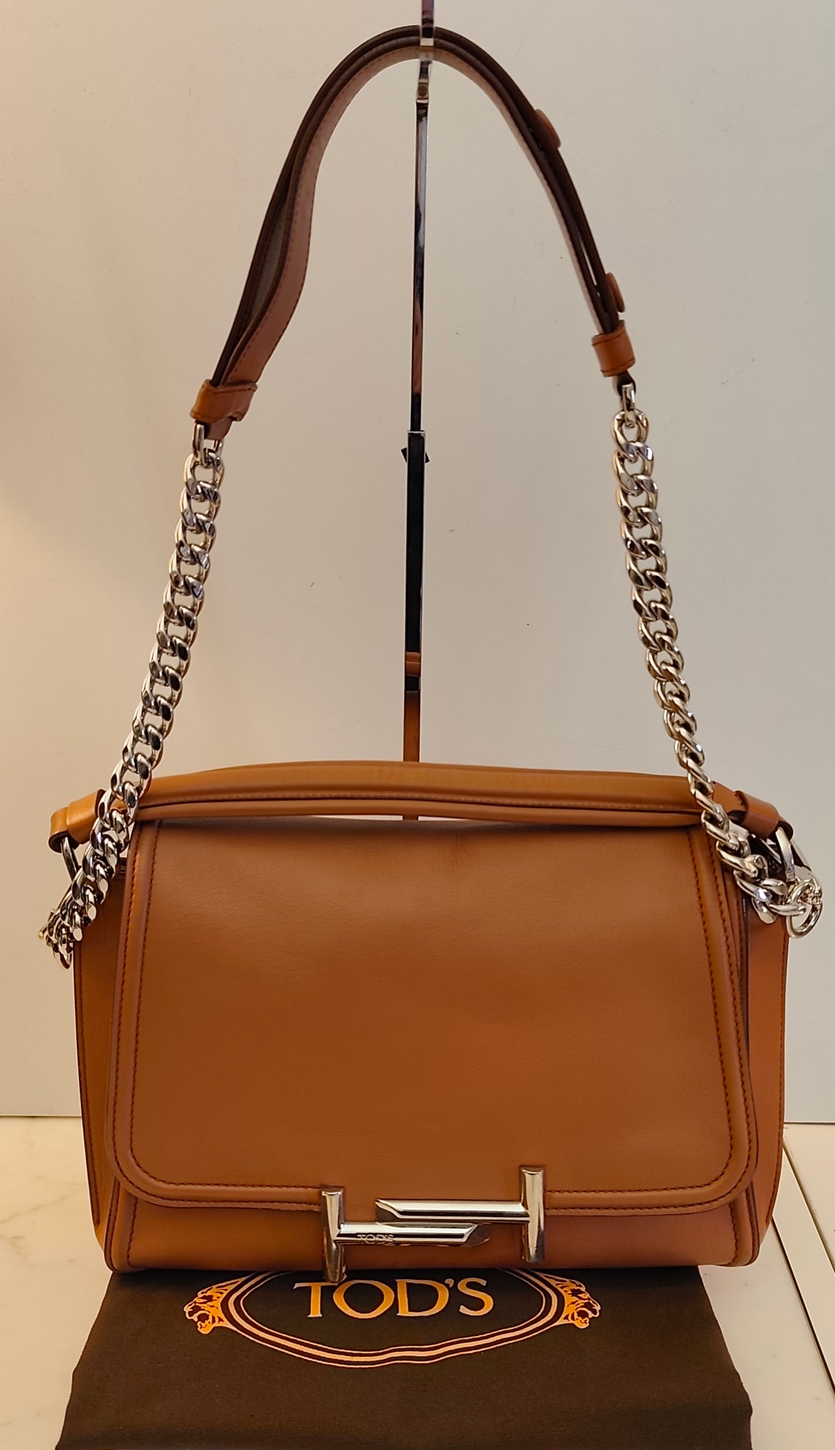 Tod's - Double T - Borsa a Spalla Pelle Cammello