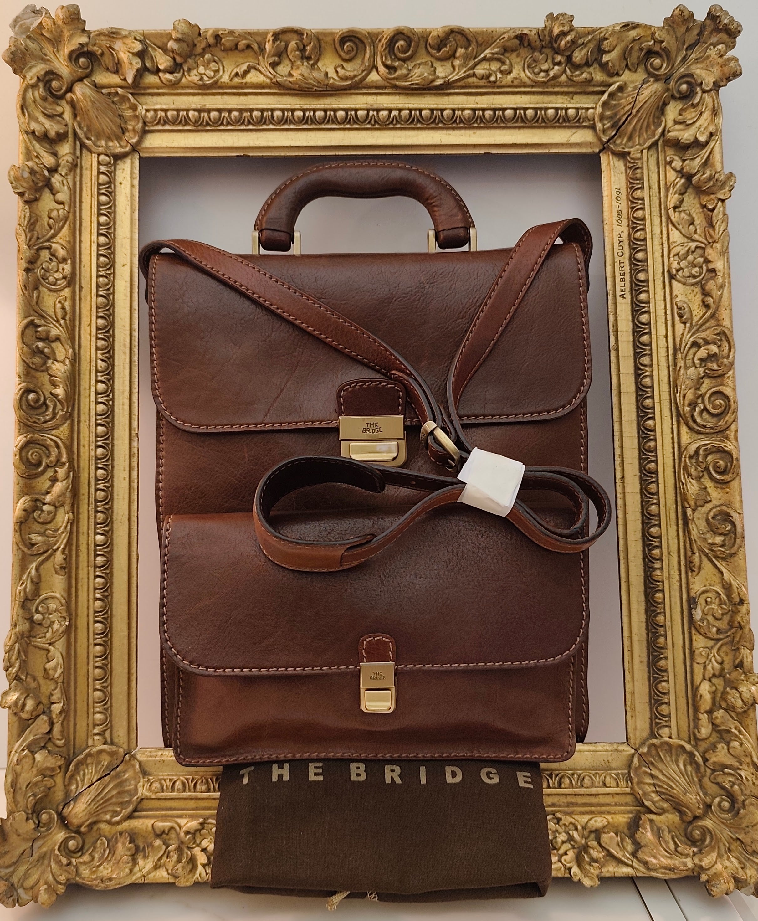The Bridge – Borsello a Spalla o a Tracolla - Pelle Marrone Linea Story Vintage
