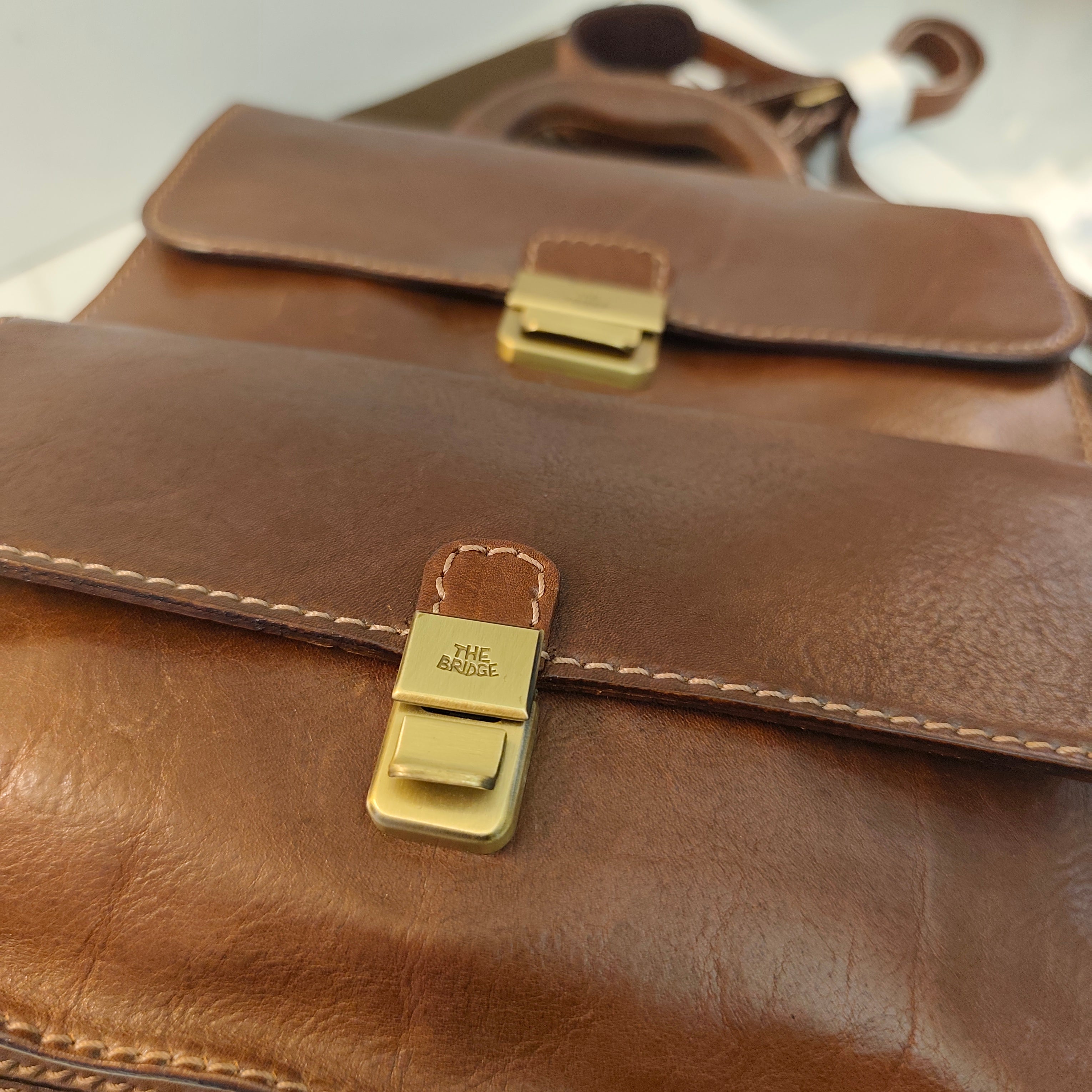 The Bridge – Borsello a Spalla o a Tracolla - Pelle Marrone Linea Story Vintage