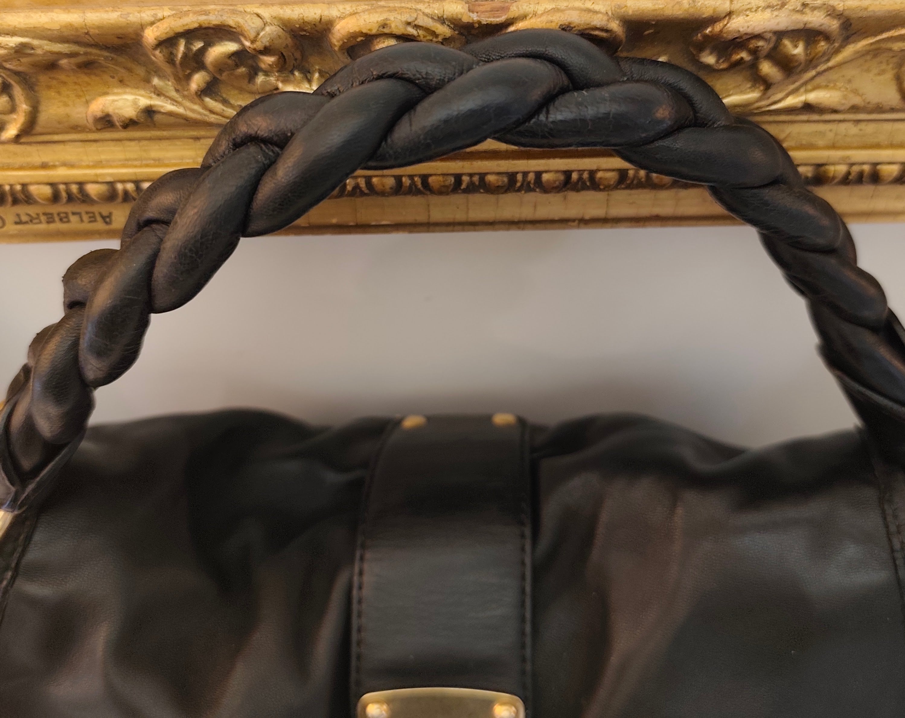 Miu Miu - Coffer Bag Borsa a Spalla in Pelle Matelassé Nera con Tracolla Vintage