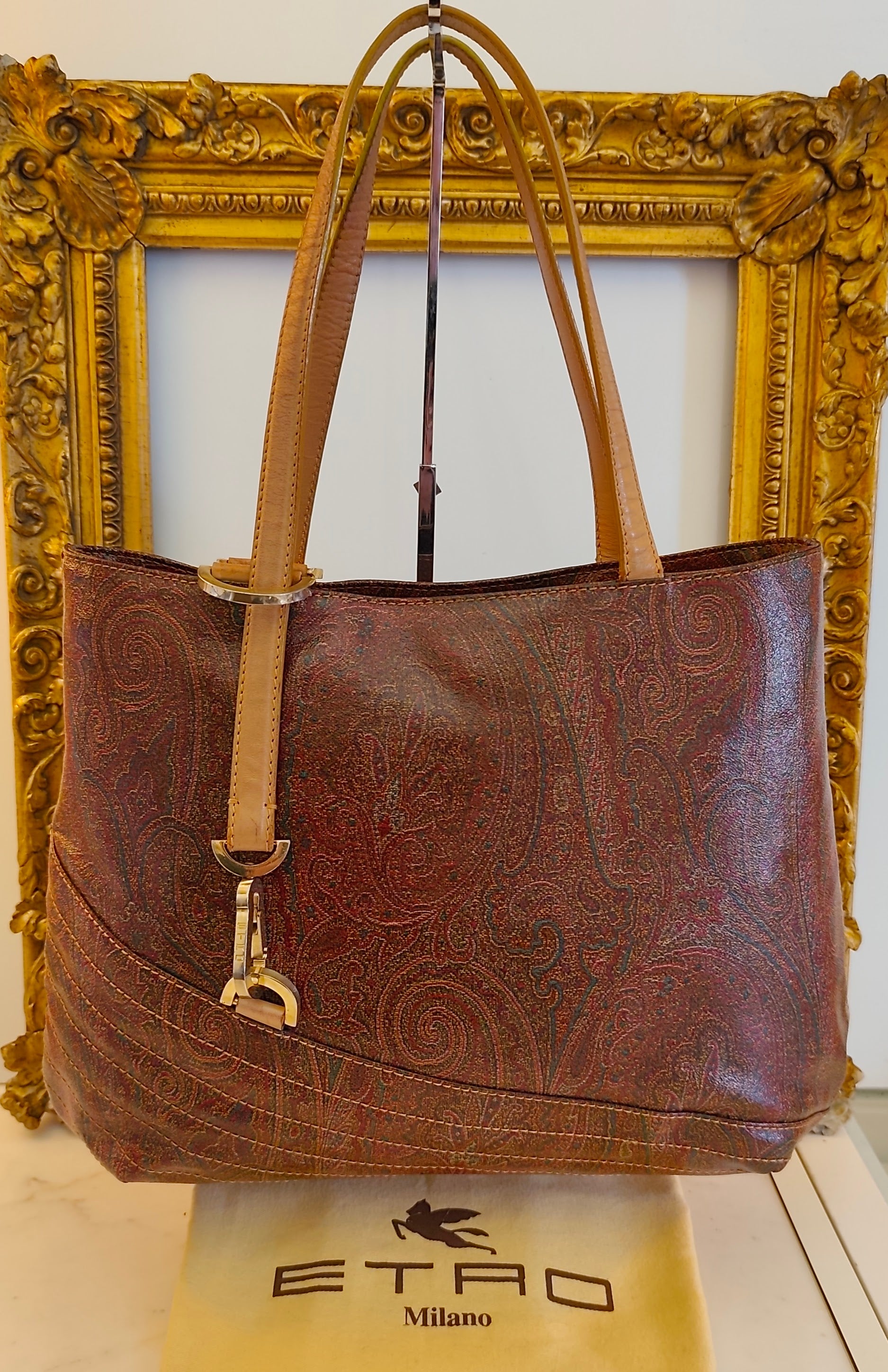 Etro – Tote Shopper Paisley Jacquard Multicolore - Doppia Portabilità