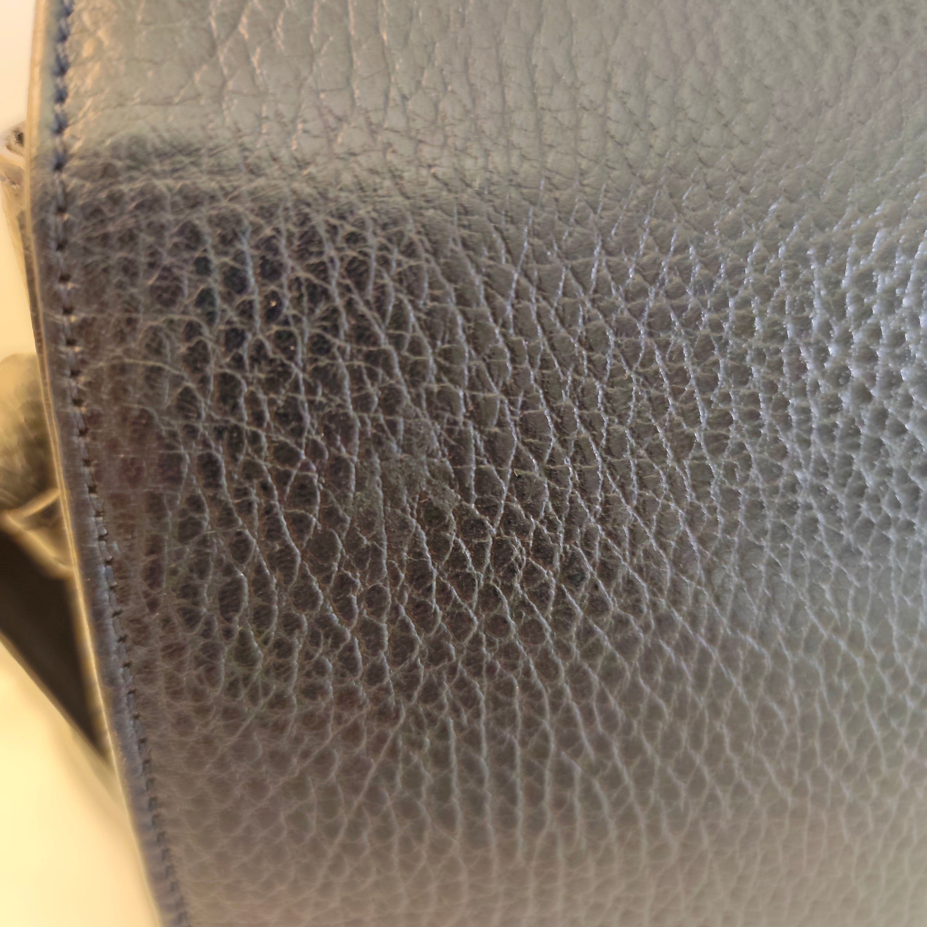 Cartier – Camera Bag a Patta Intera in Pelle Blu Vintage