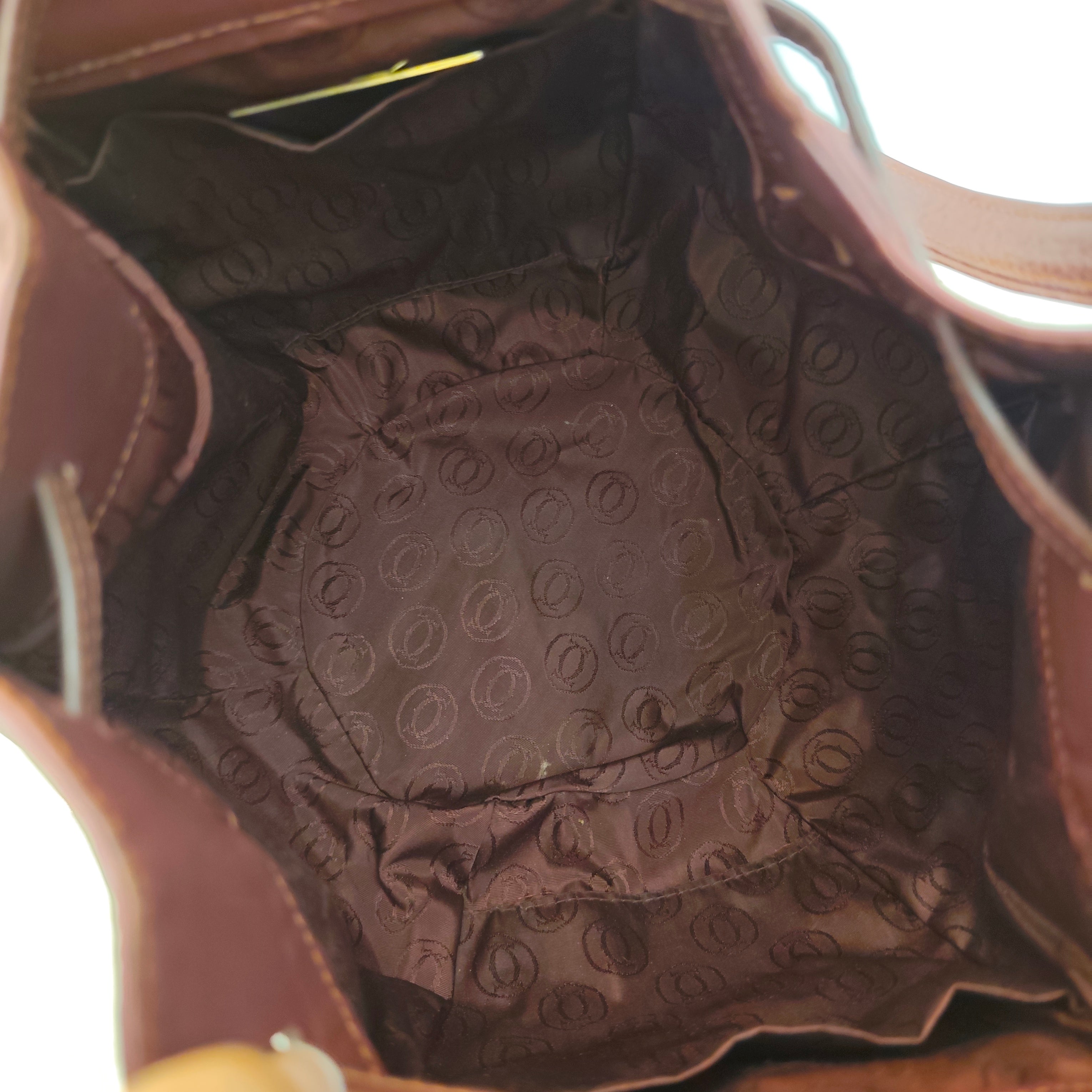 Cartier - Secchiello Bombato in Pelle Bordeaux Vintage