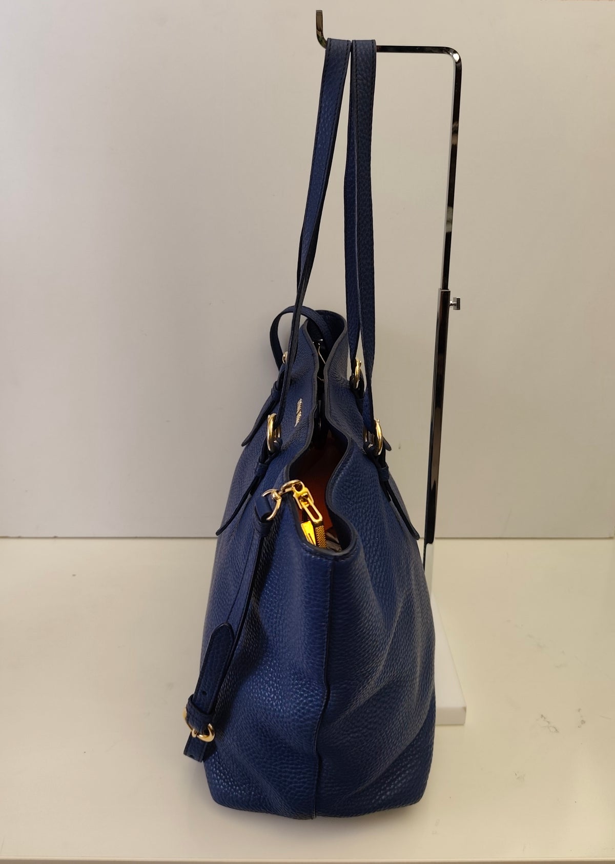 Miu Miu - Borsa A Spalla In Pelle Granata Blu Reale Con Tracolla