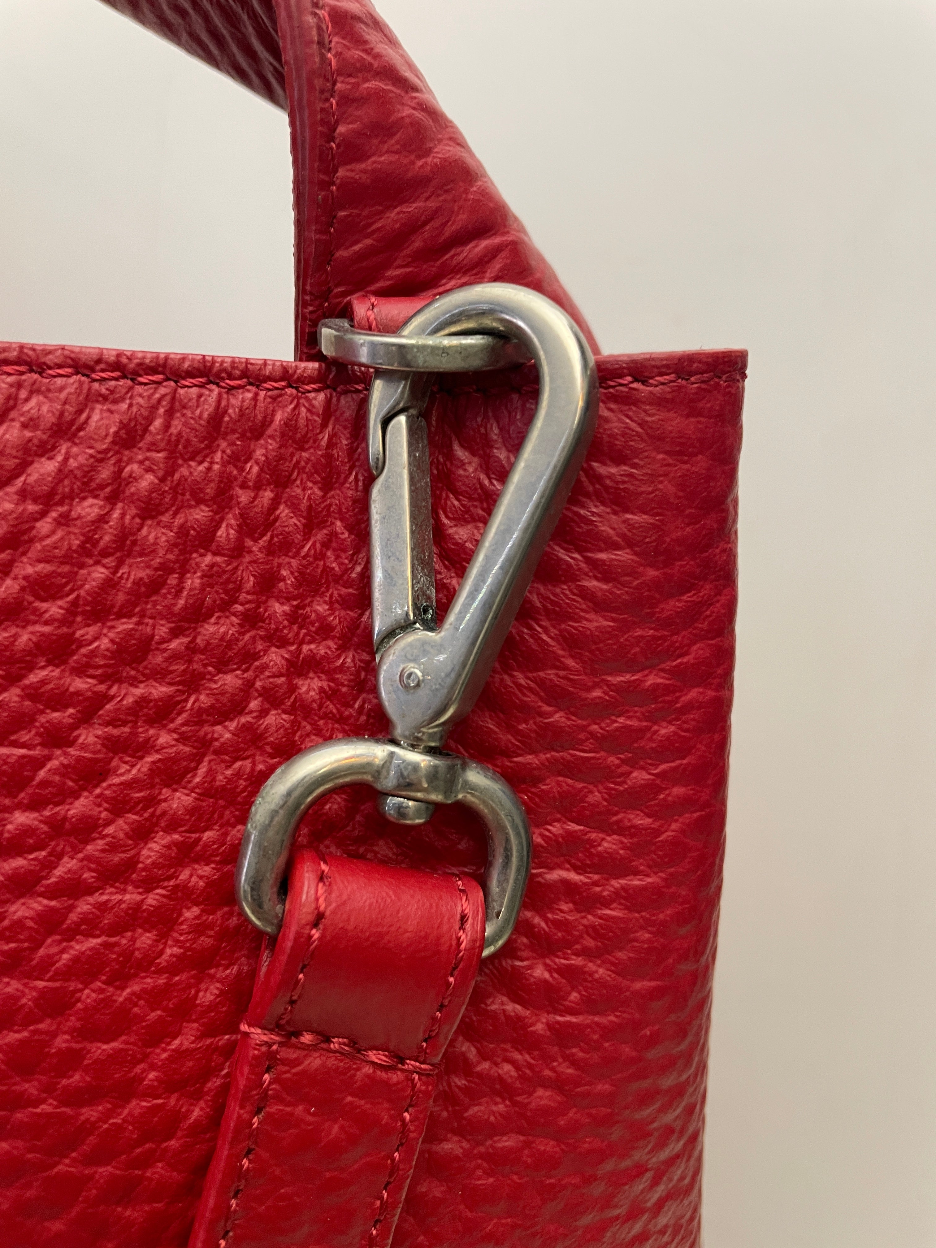 Orciani - Borsa A Spalla/Tracolla Piattina Pelle Rossa