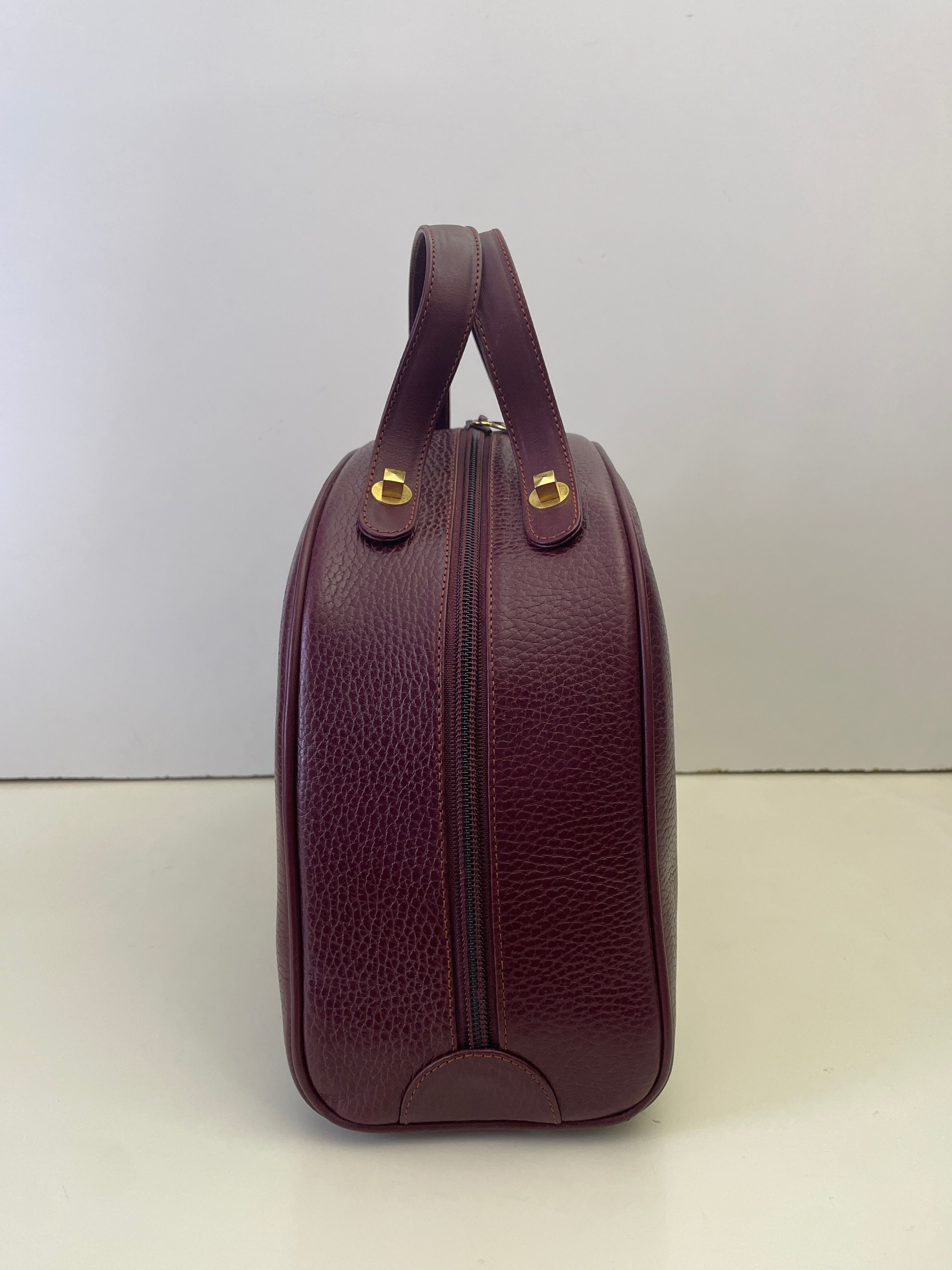 Cartier - Borsa a Mano Mezzaluna in Pelle Bordeaux