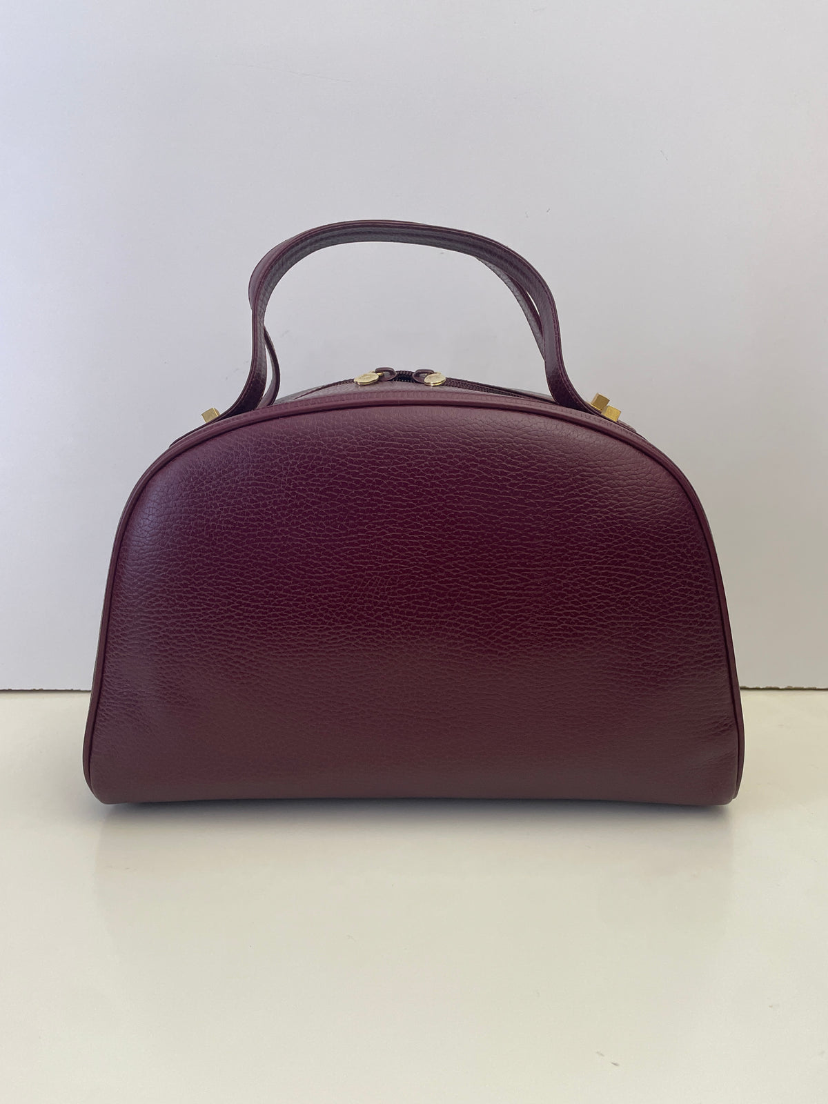 Cartier - Borsa a Mano Mezzaluna in Pelle Bordeaux