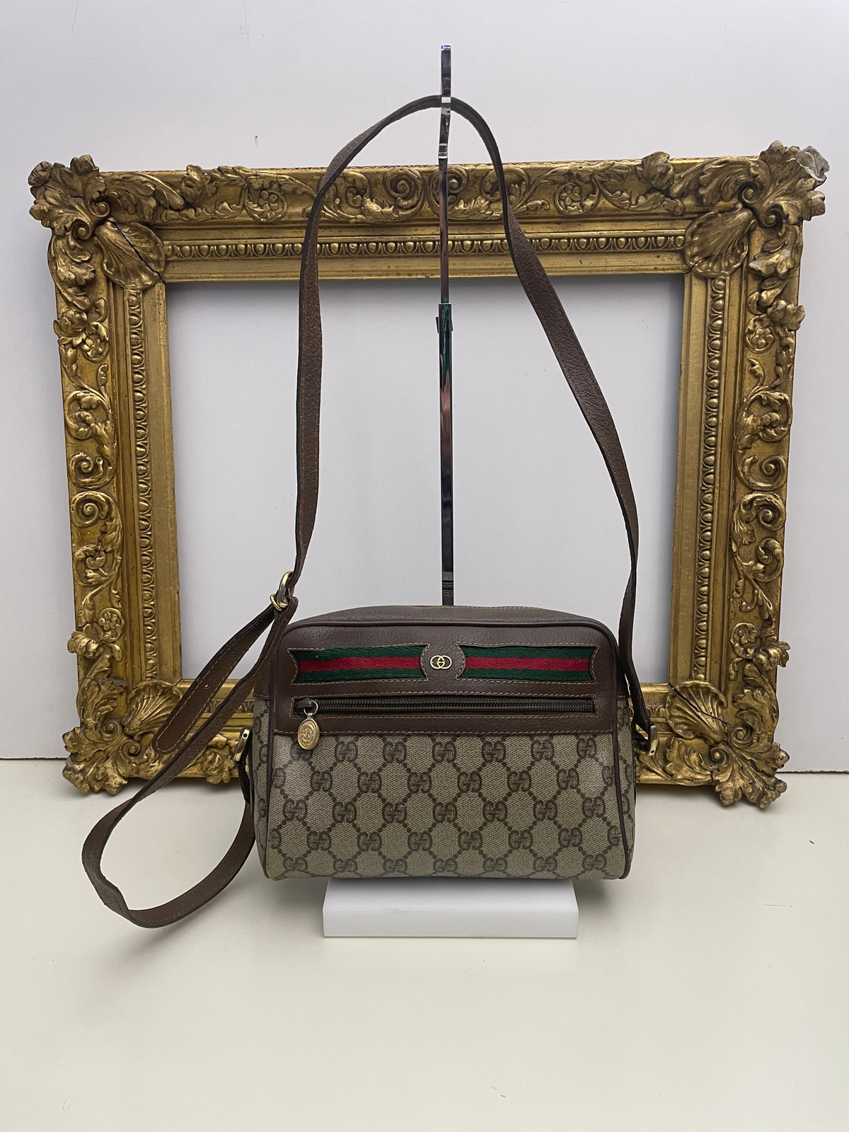 Gucci - Ophidia Camera Bag Piccola Postina a Tracolla “GG” Supreme Beige Anni '90