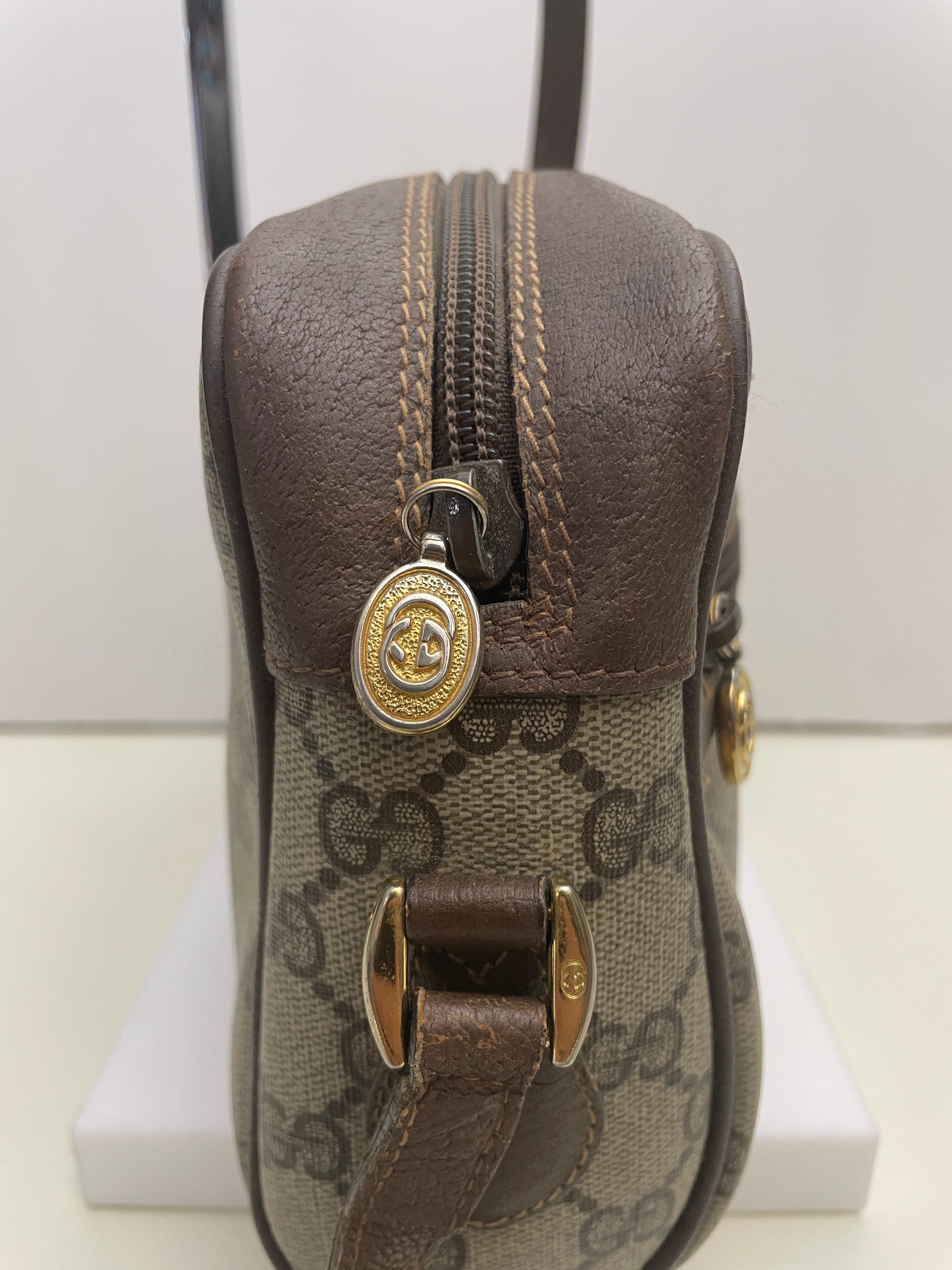 Gucci - Ophidia Camera Bag Piccola Postina a Tracolla “GG” Supreme Beige Anni '90