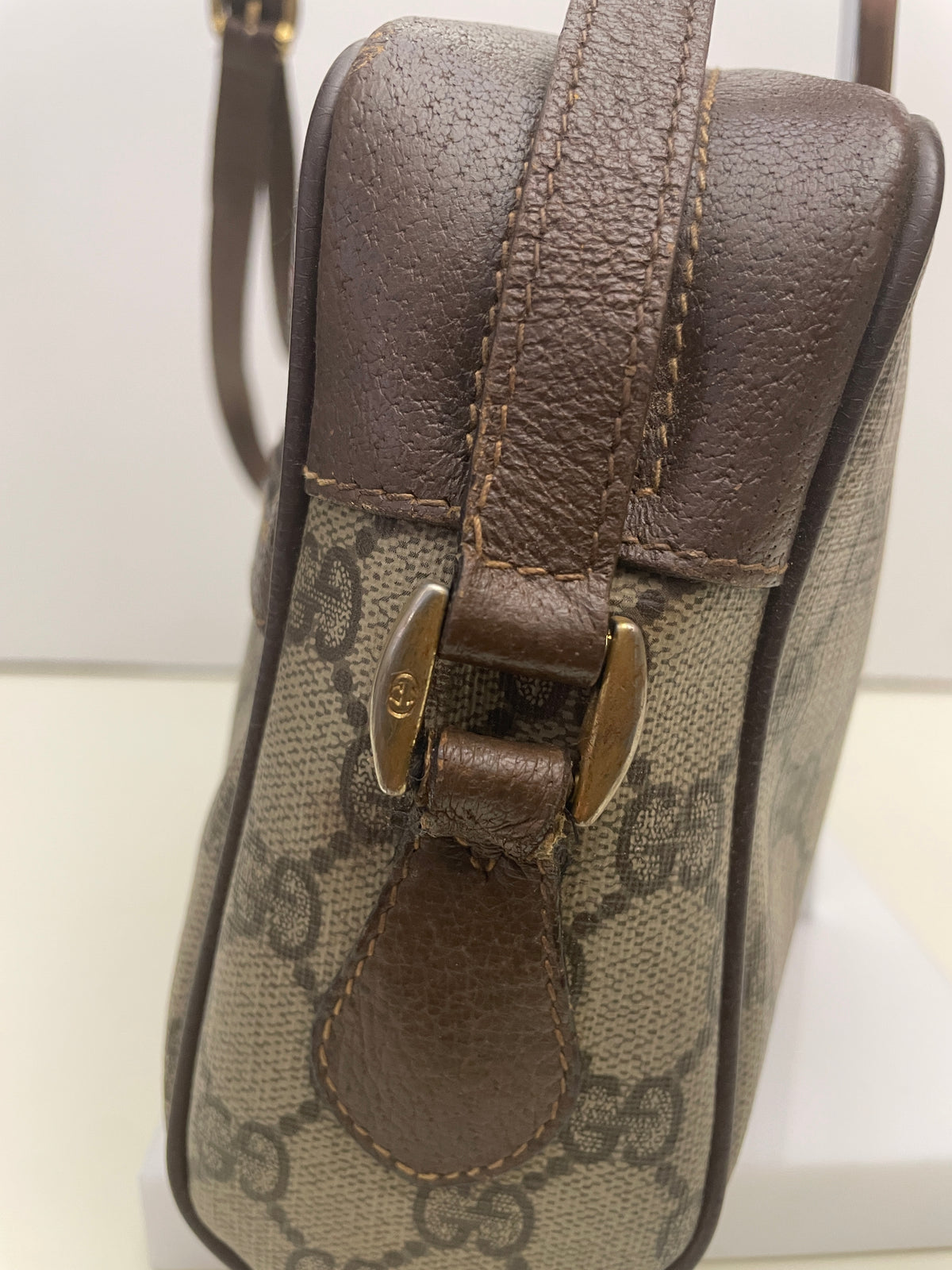 Gucci - Ophidia Camera Bag Piccola Postina a Tracolla “GG” Supreme Beige Anni '90