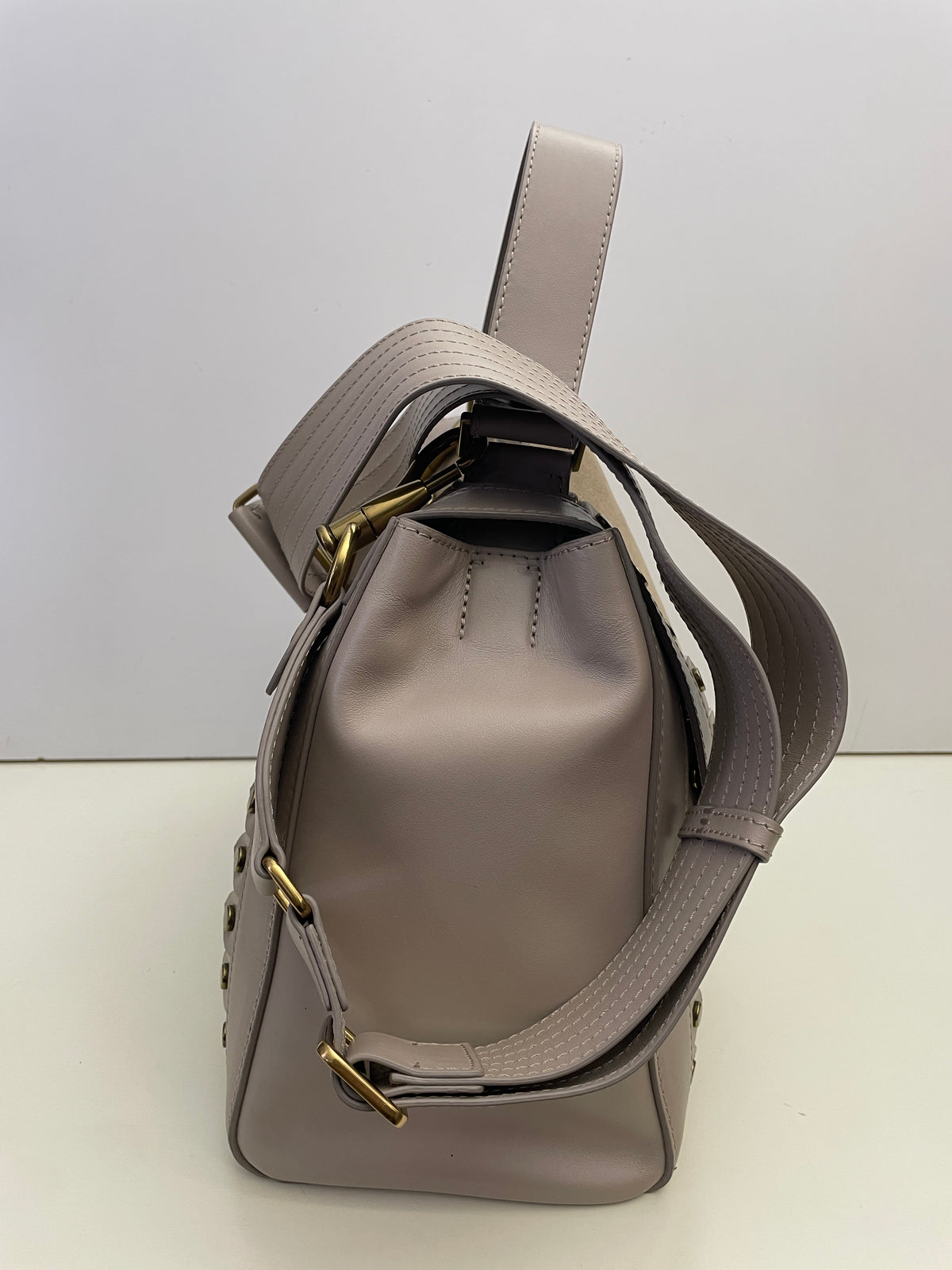 Orciani - Sveva Media In Pelle E Suede Beige