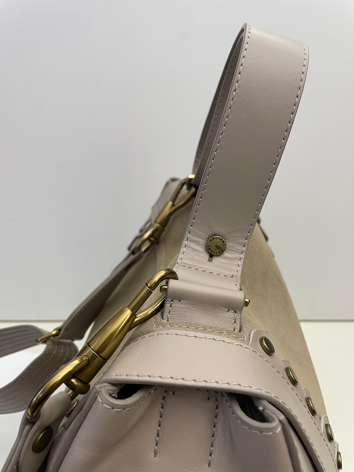 Orciani - Sveva Media In Pelle E Suede Beige