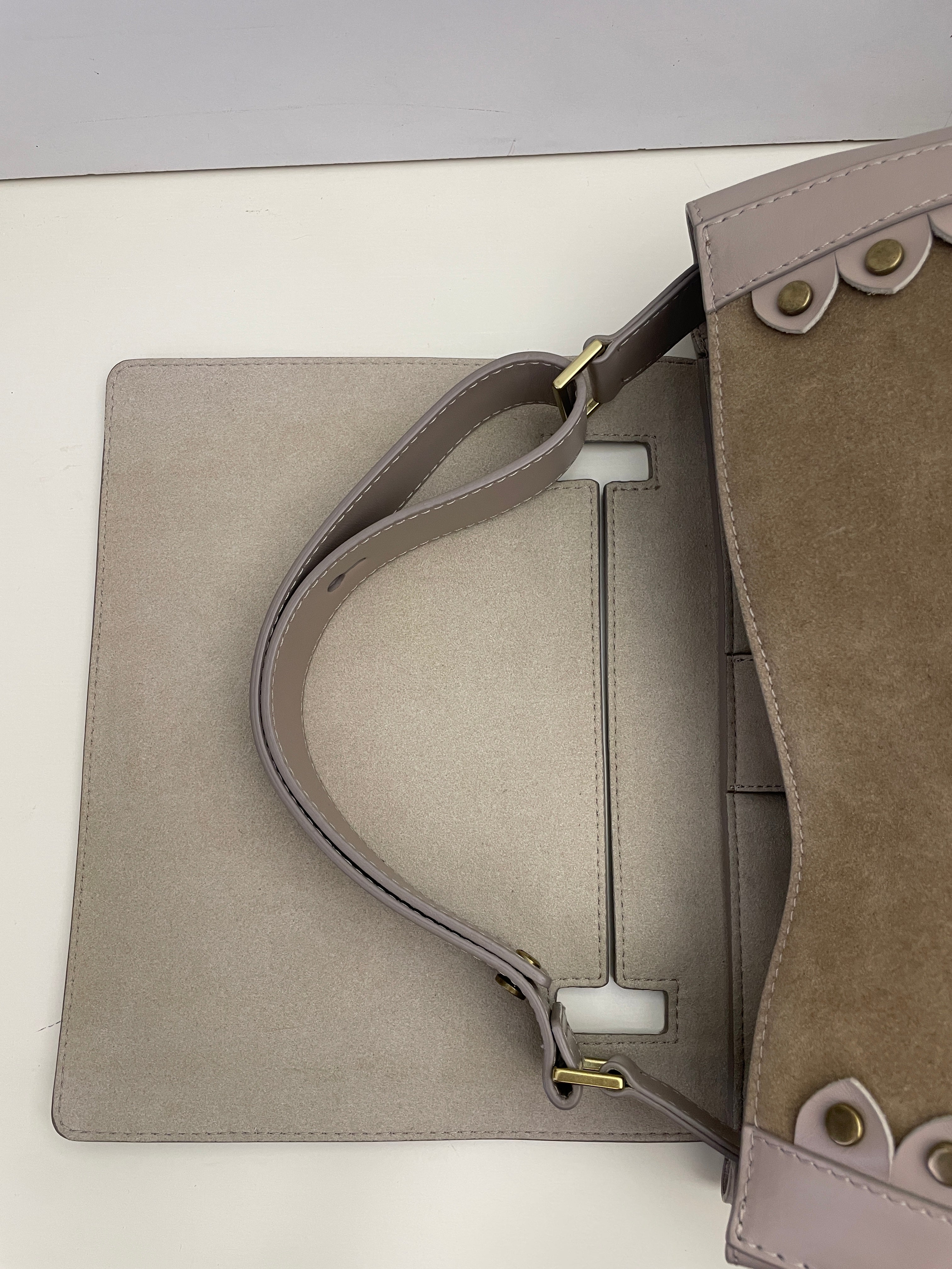 Orciani - Sveva Media In Pelle E Suede Beige