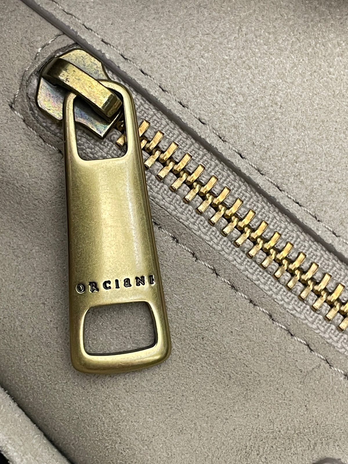 Orciani - Sveva Media In Pelle E Suede Beige