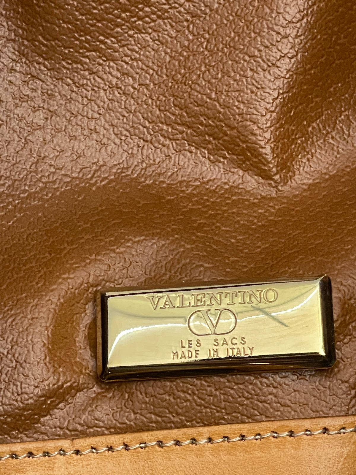 Valentino Garavani - Secchio Monogram Portabilità Zaino Vintage Marrone