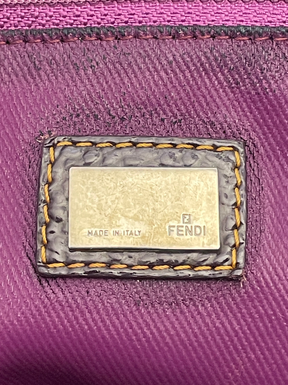Fendi – Tote Roll Bag Tote “Zucca” Con Interno Viola