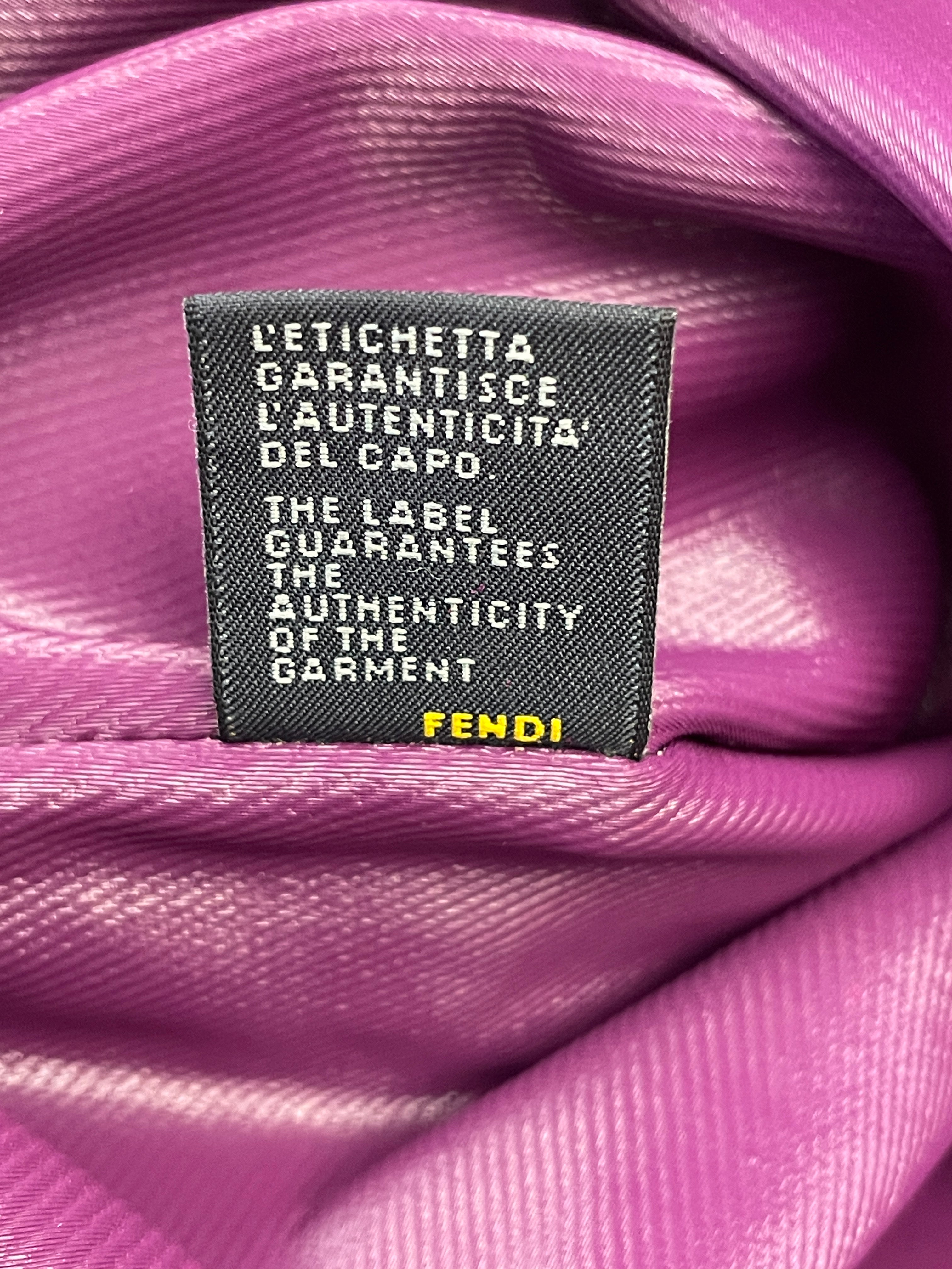Fendi – Tote Roll Bag Tote “Zucca” Con Interno Viola
