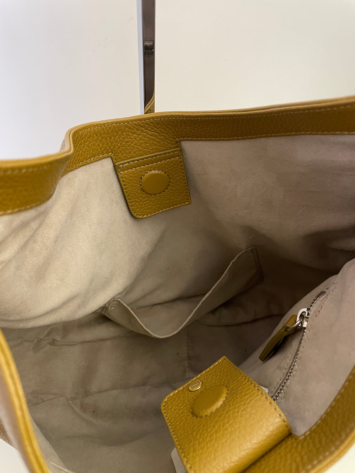 Zanellato - Hobo "Ima" In Pelle Martellata Coloniale Con Intrecci In Stoffa Beige Bordi
