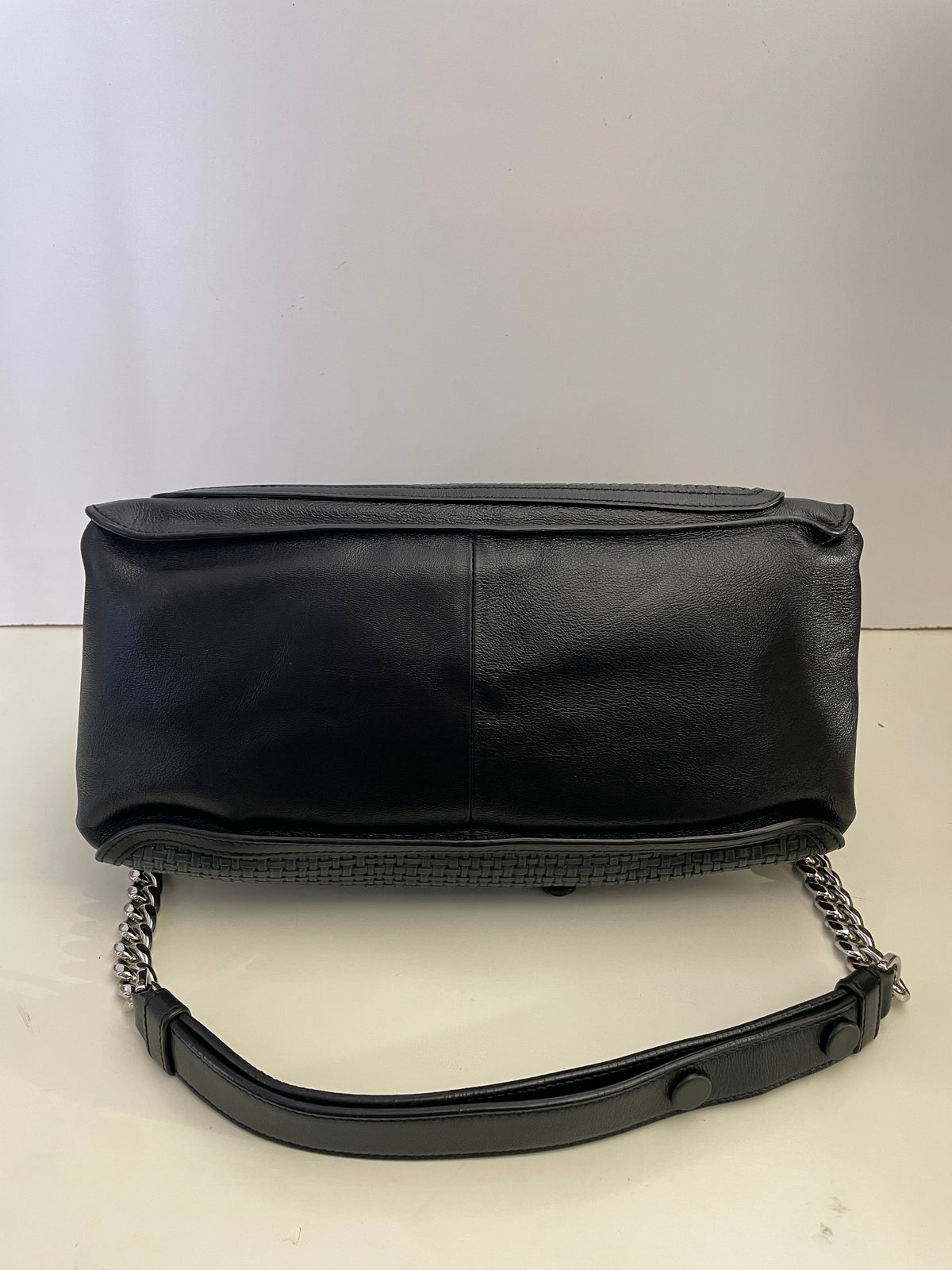 Tod's - Double T Pelle Nera E Intreccio Grigio Scuro