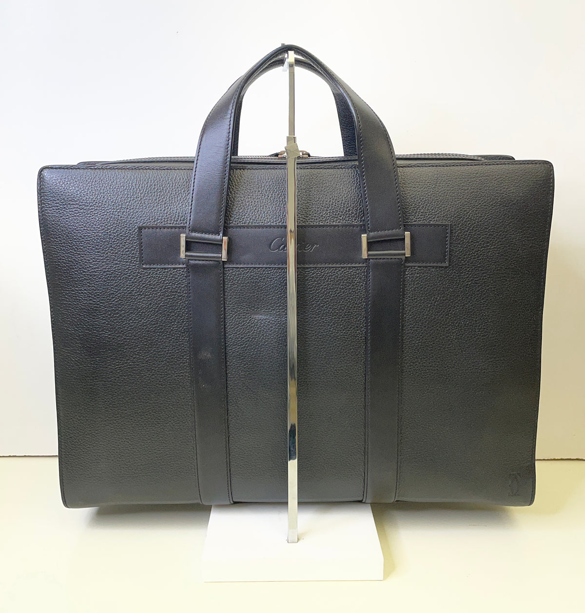 Cartier Valigetta-Cartella Pelle Nera Nuova Full Set