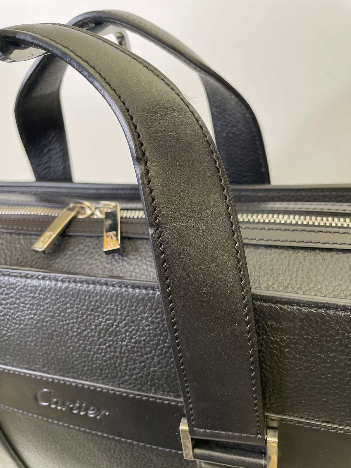 Cartier Valigetta-Cartella Pelle Nera Nuova Full Set