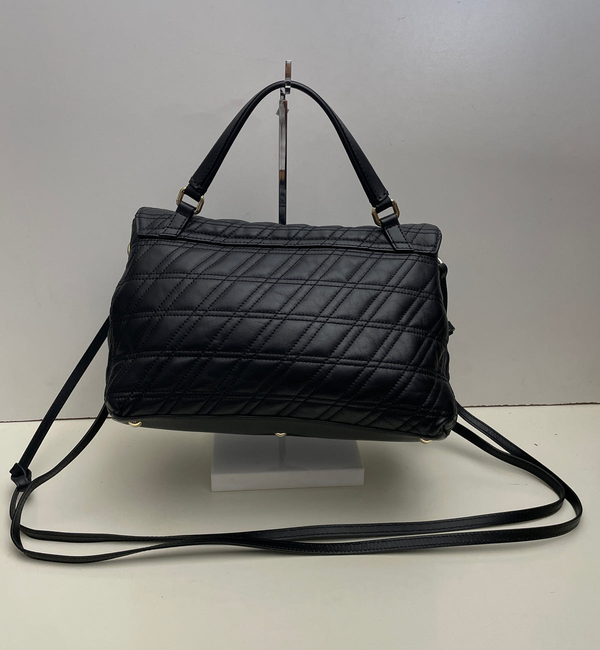 Zanellato - Postina M Zeta in Pelle Matelassé a Rombi Nera