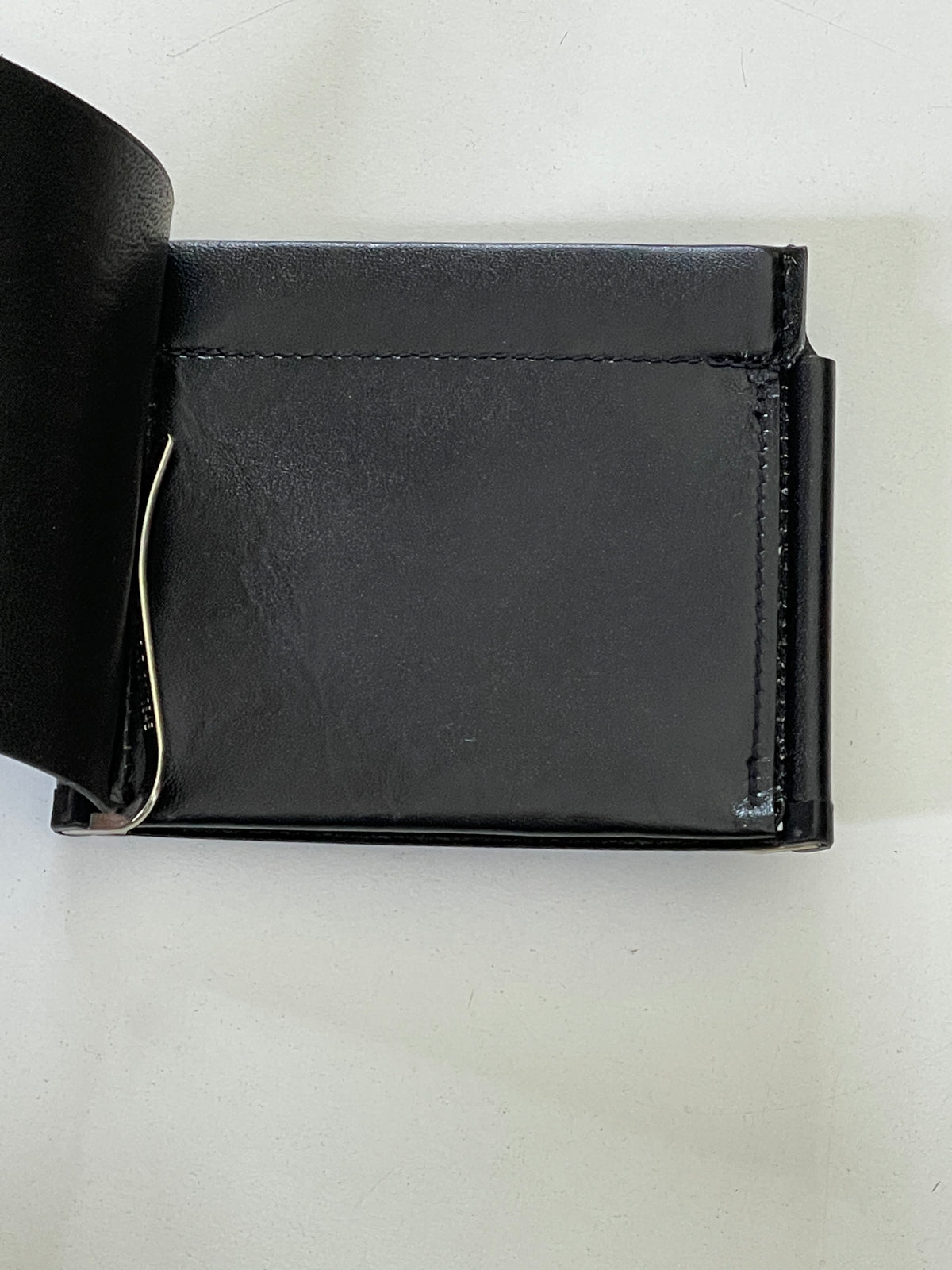 Valextra Grip Spring Trifold Pelle Nera Spazzola (Angoli Argento)